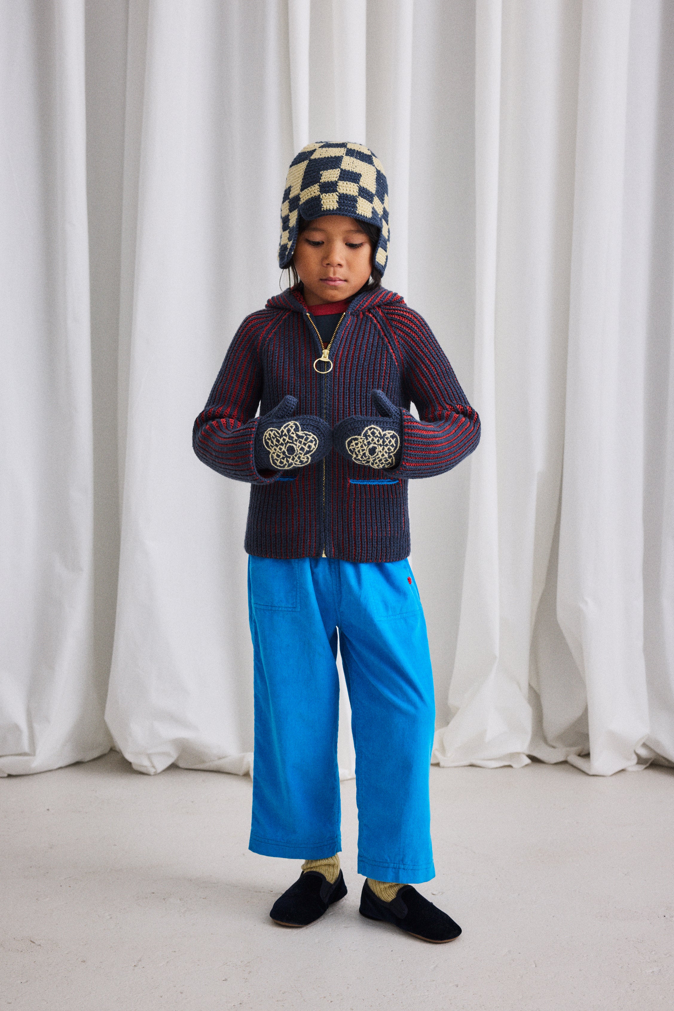 Misha & Puff ニットスカート　ネイビーブルー　8Y Misha & Puff ニットスカート ネイビーブルー 8Y