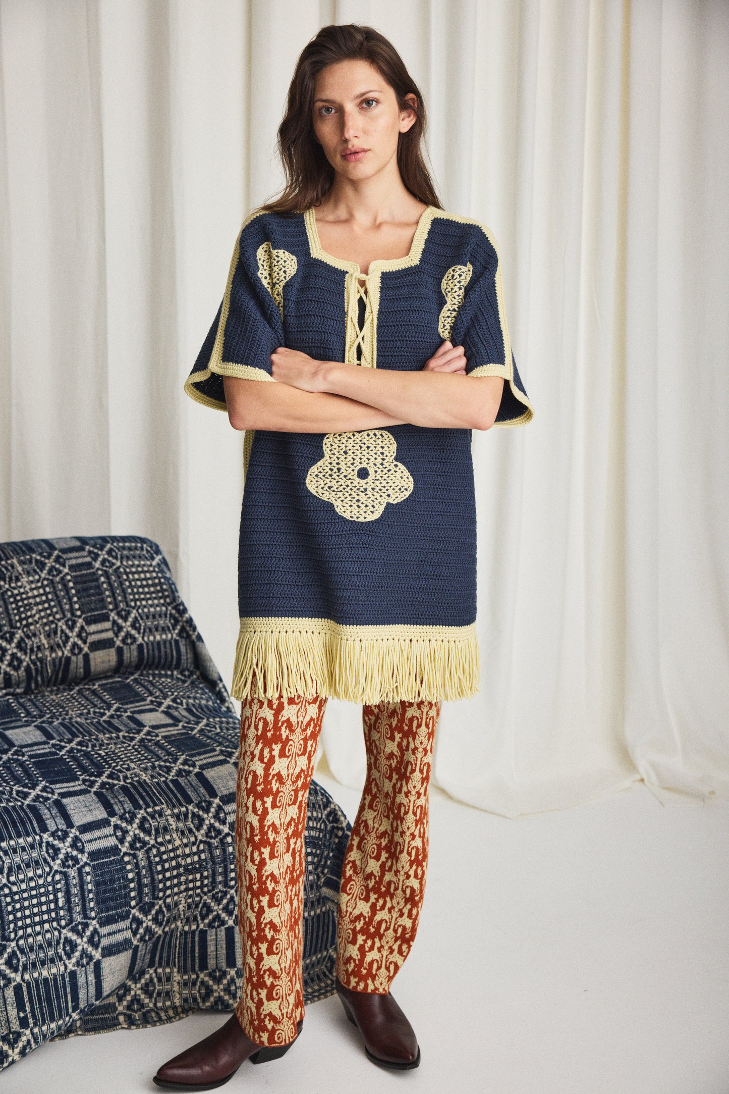 Blomma Crochet Fringe Tunic