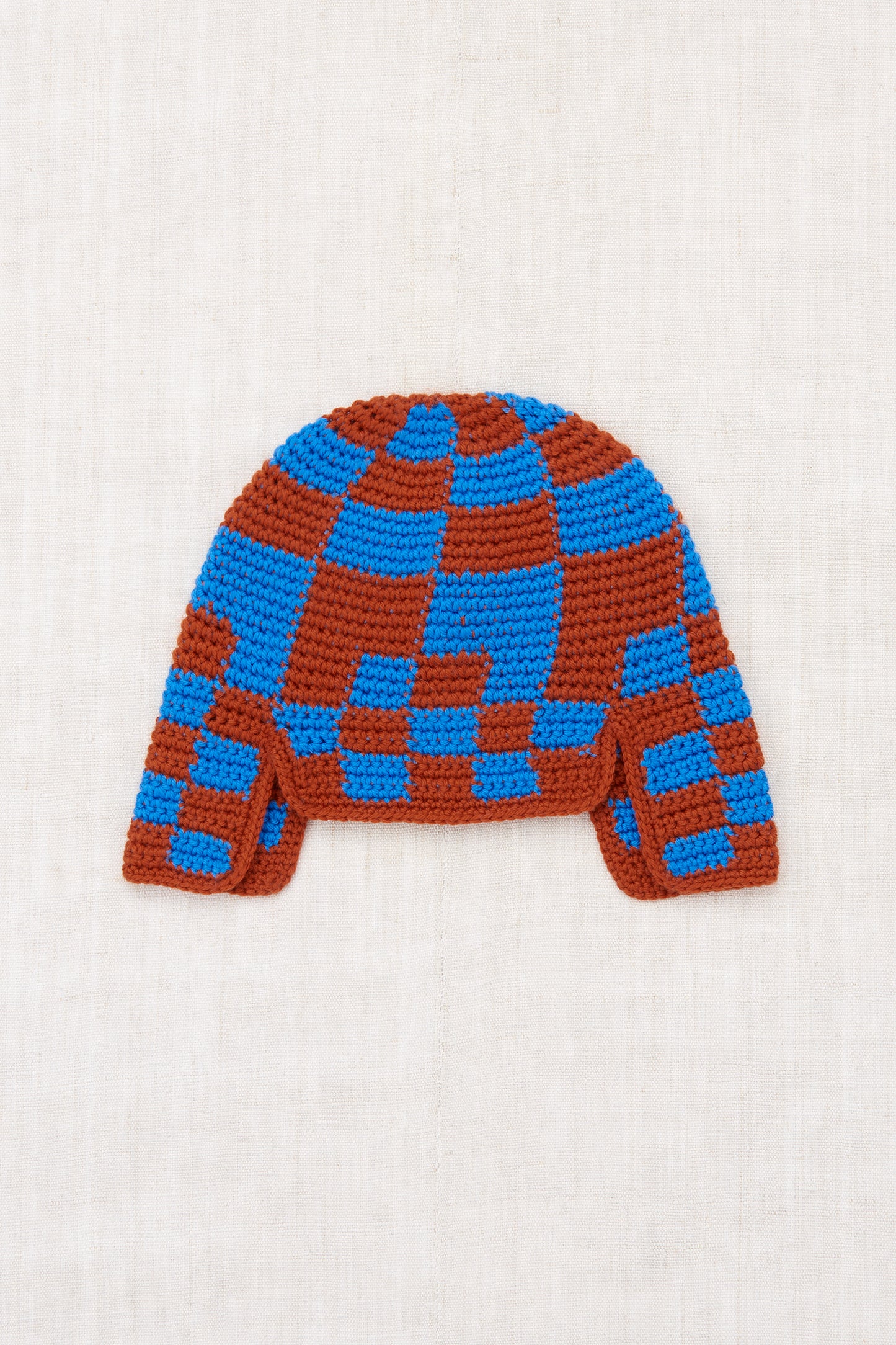 Checkered Crochet Rover Cap