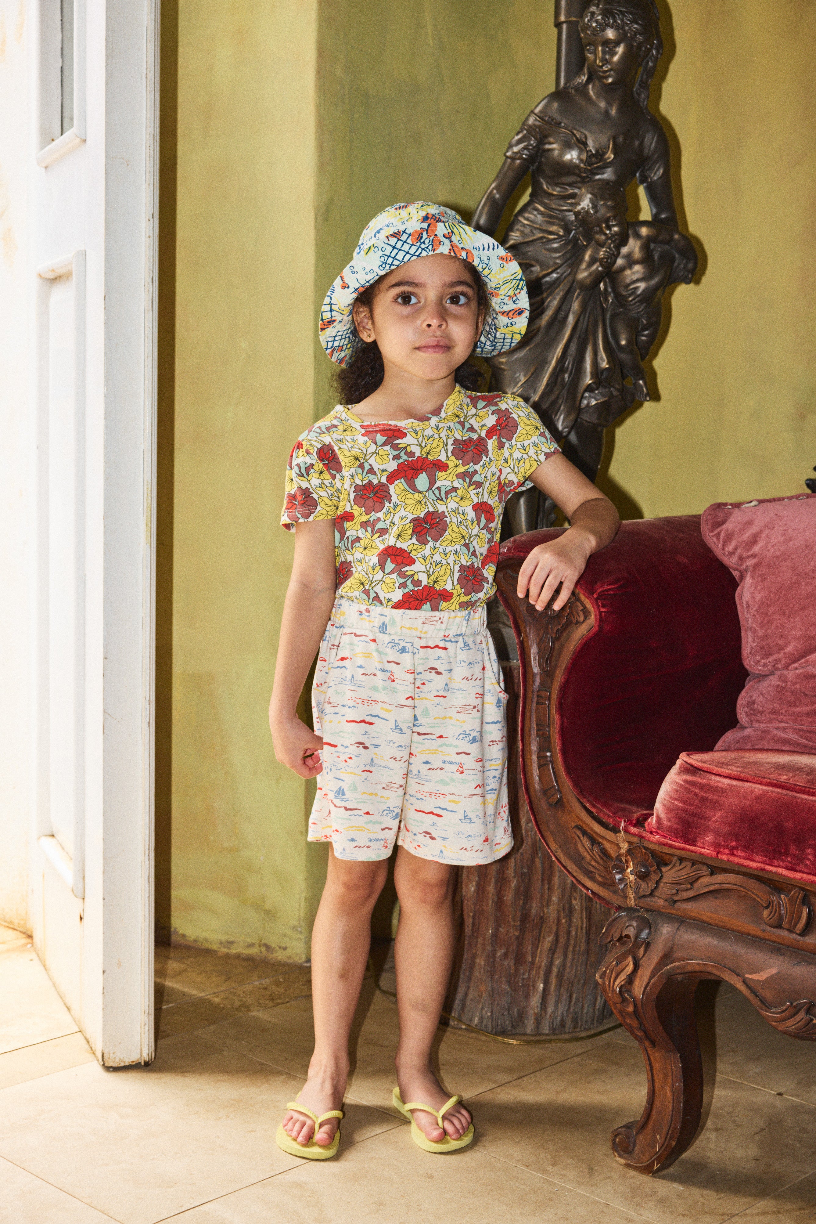 Seersucker Bucket Hat – Misha & Puff