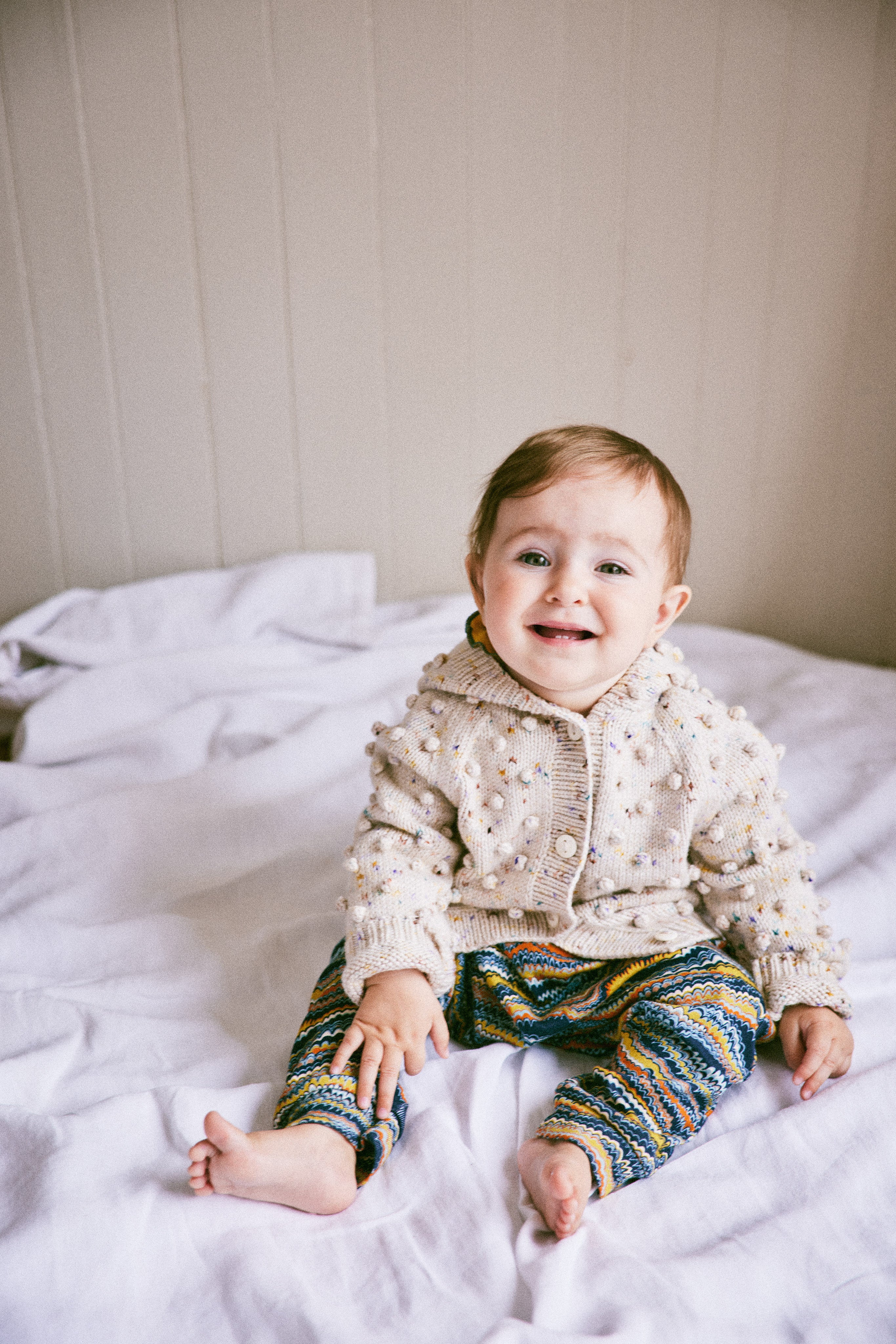 Baby Hooded Popcorn Cardigan – Misha & Puff