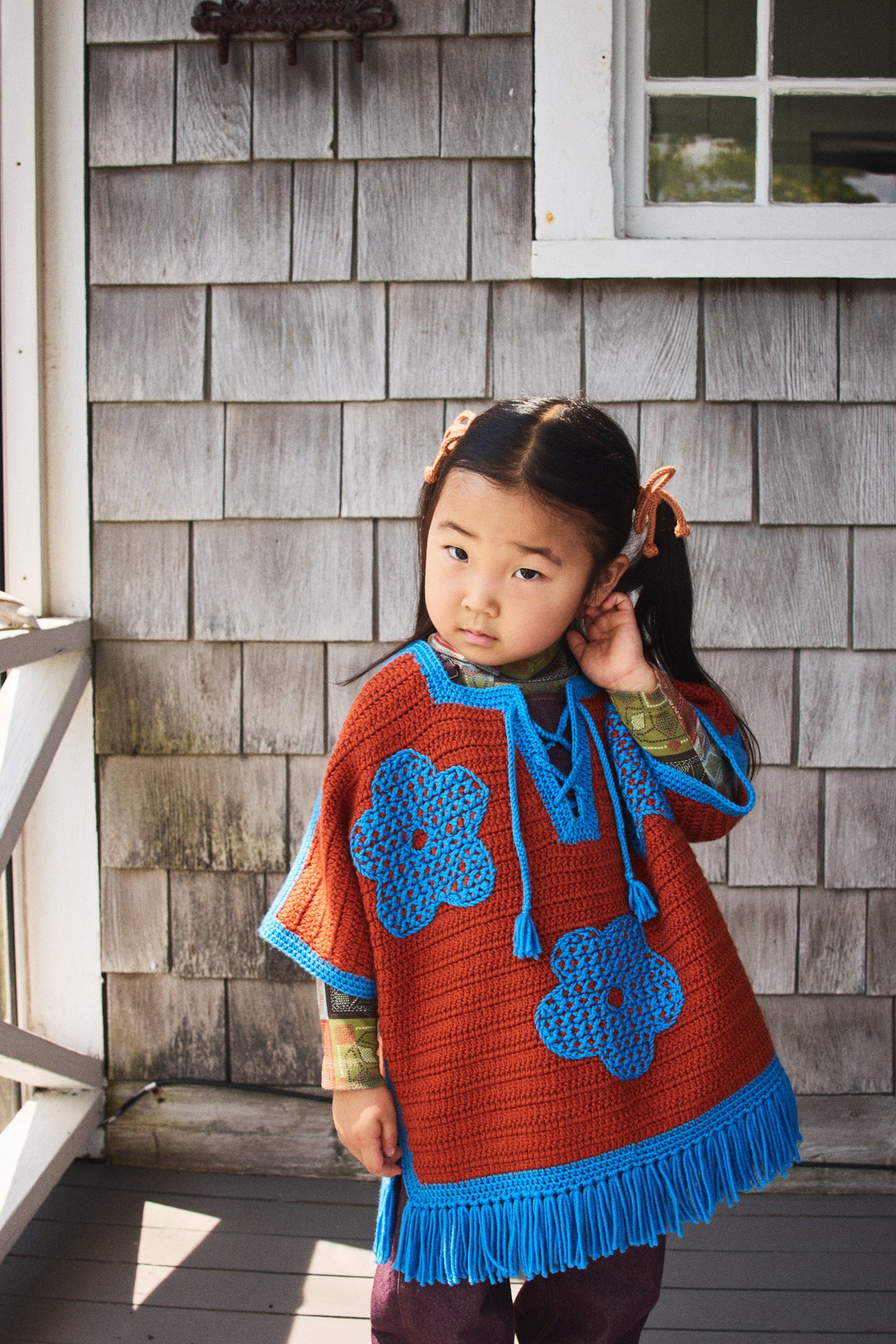 Blomma Crochet Fringe Poncho