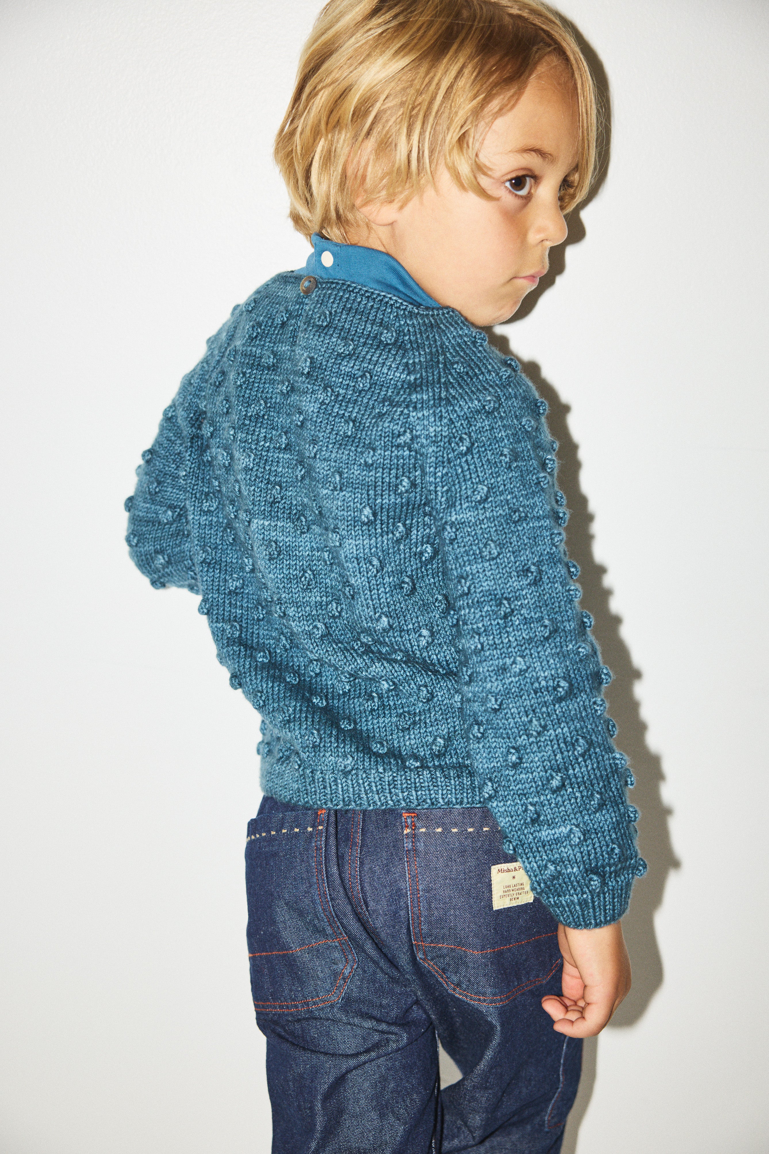 希少カラー　タグありmisha&puff popcorn sweater Original Popcorn Sweater - Yonder - Couleur Locale Kids