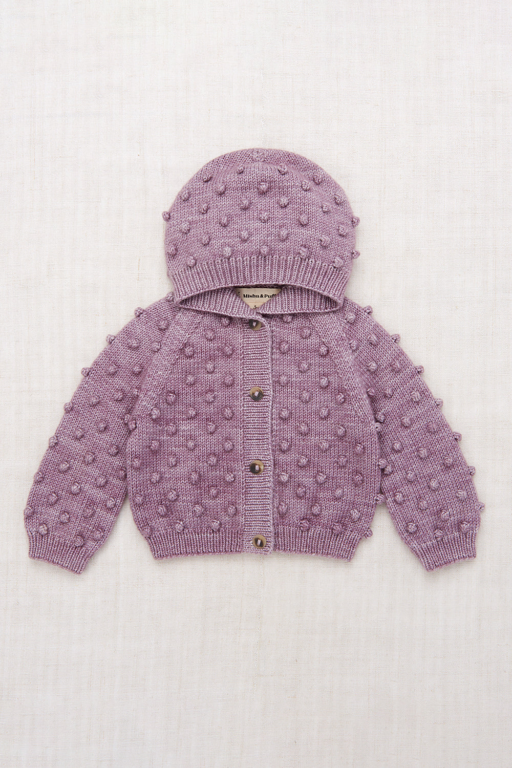 Baby Hooded Popcorn Cardigan