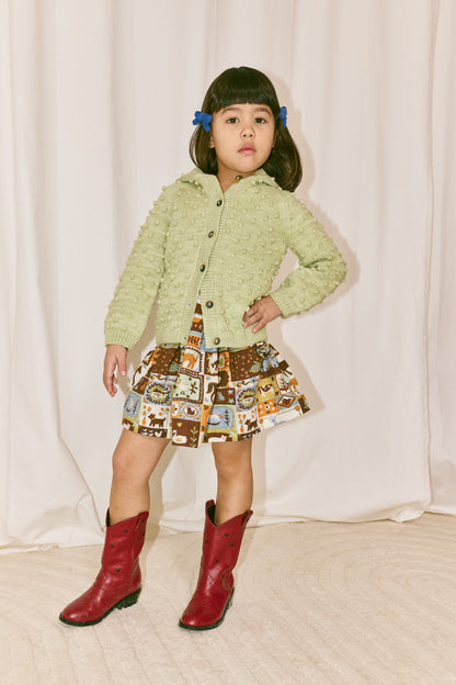 Hooded Popcorn Cardigan