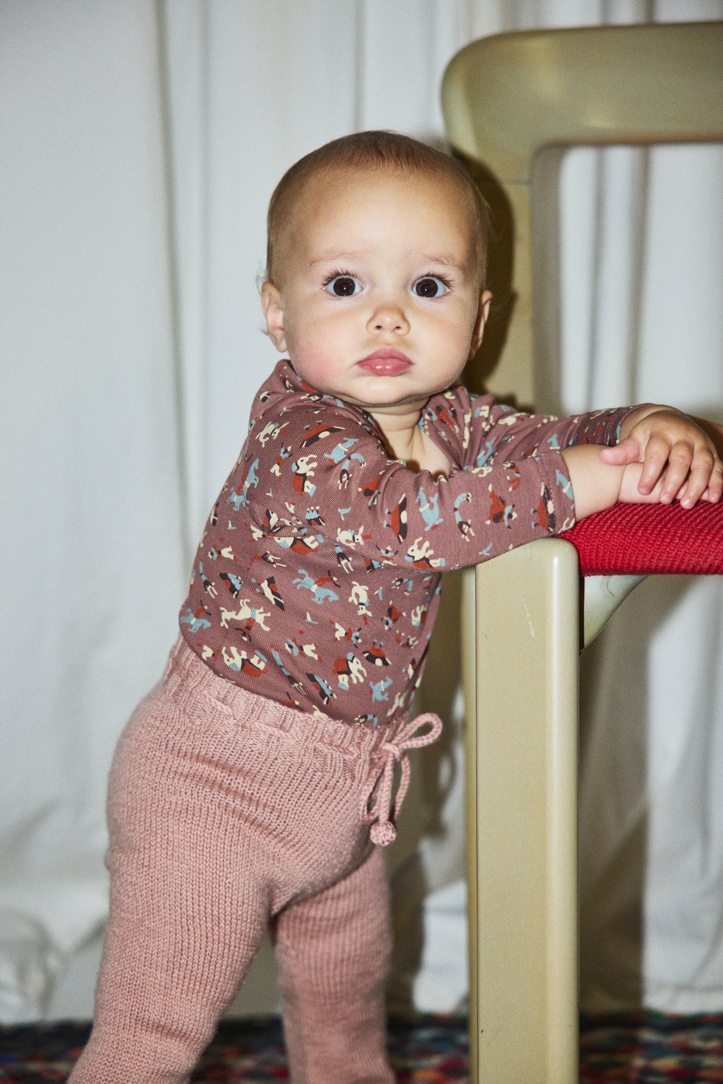 Baby Crochet Trim Snowy Day Legging