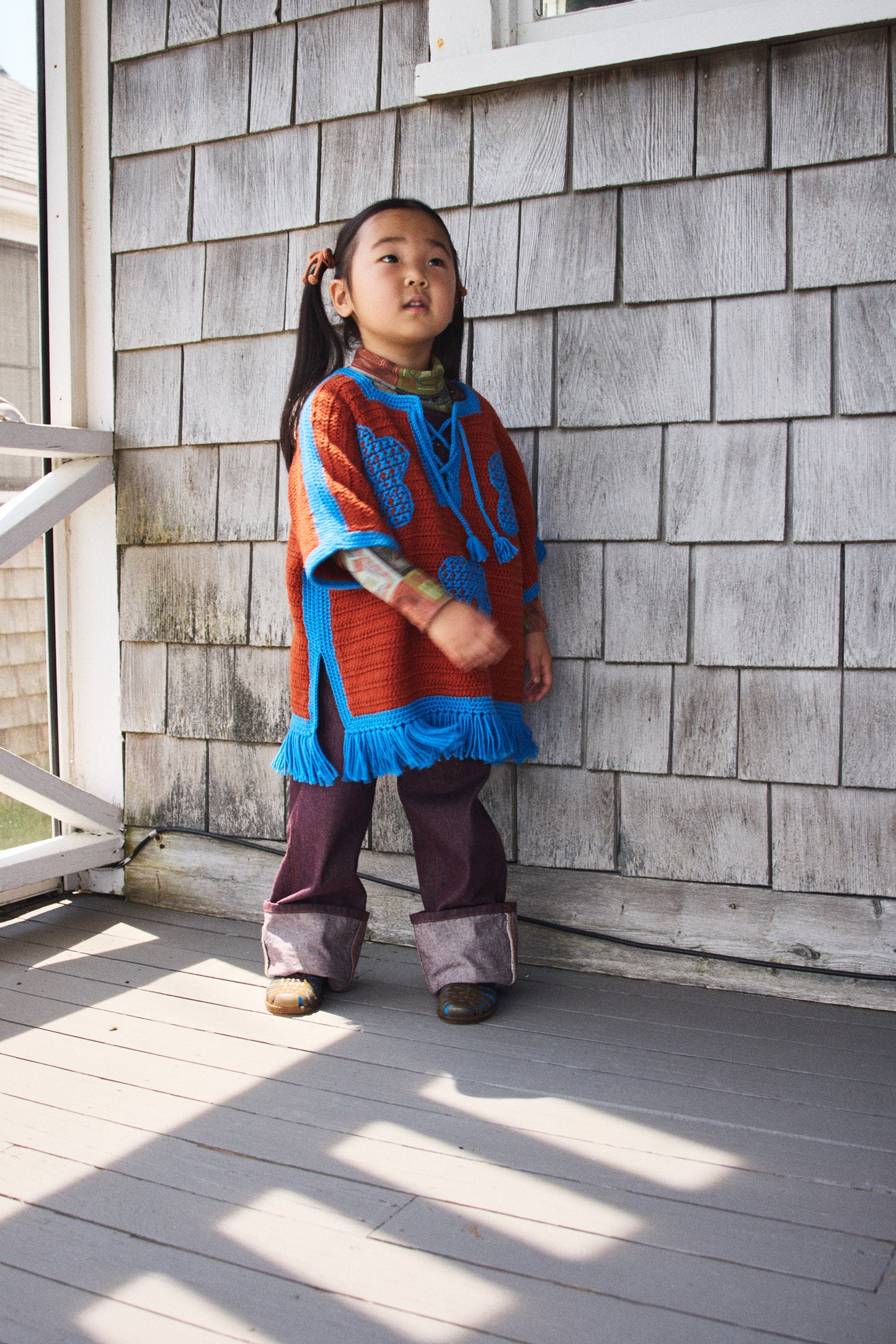 Blomma Crochet Fringe Poncho