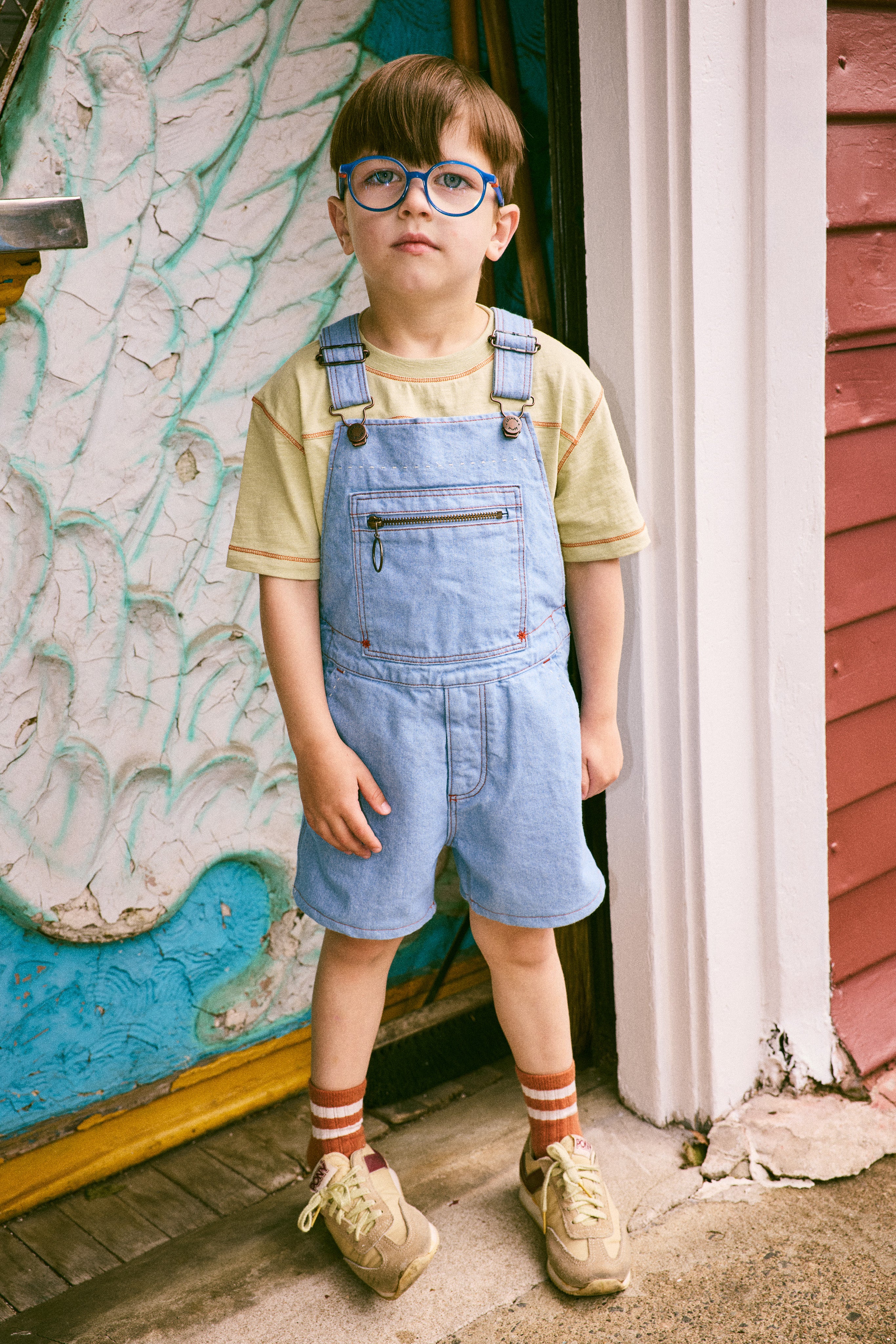 Misha&Puff snap overall 12-18ヶ月　25aw Zip Overall Shorts – Misha & Puff