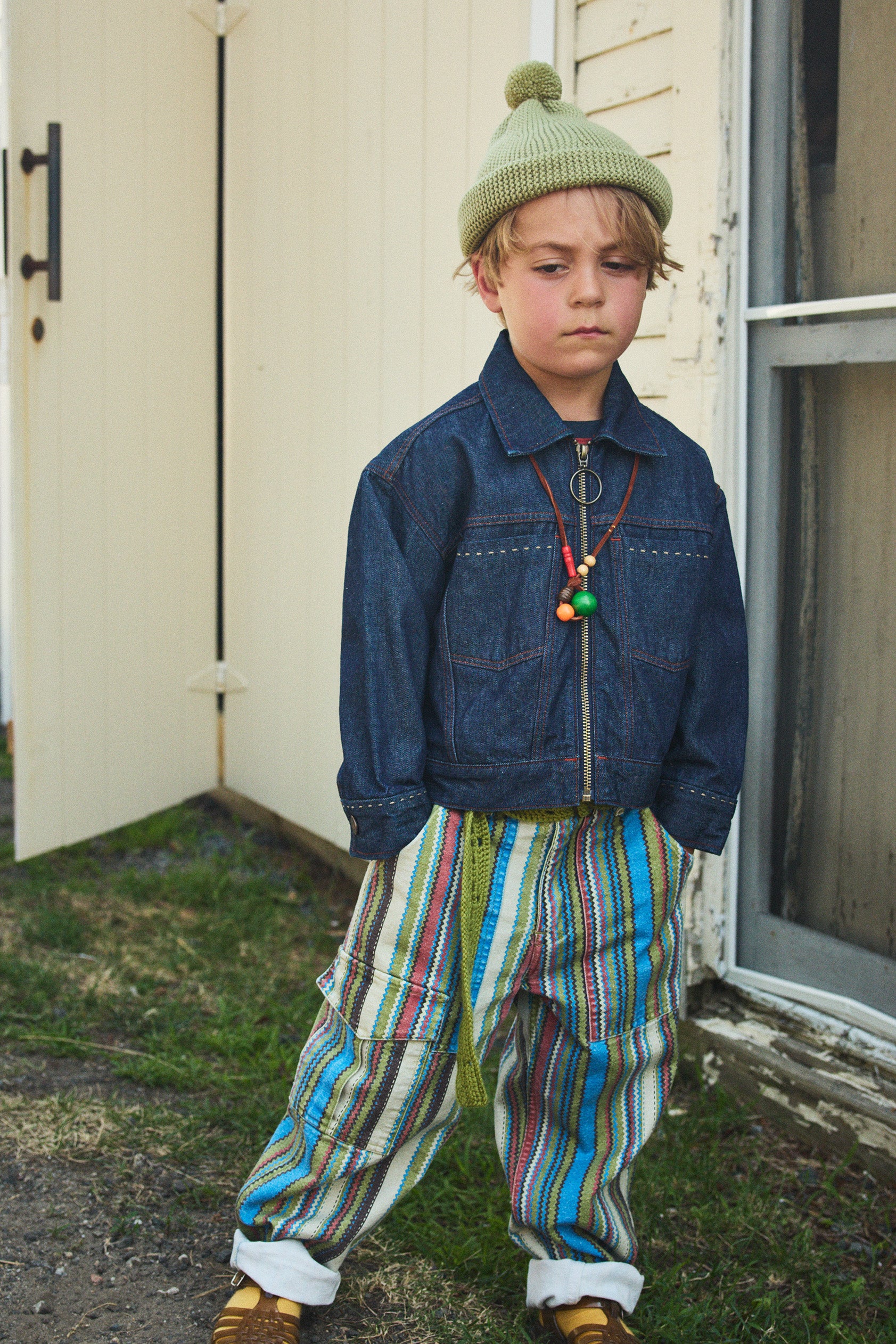 Garter Hat – Misha & Puff