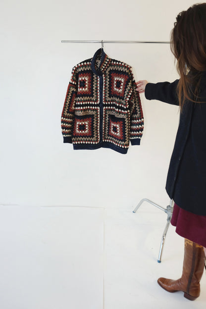 Crochet Big Square Jacket