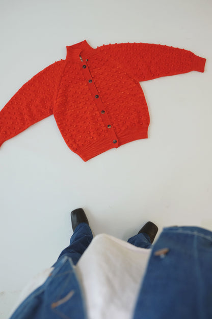 Popcorn Polo Cardigan