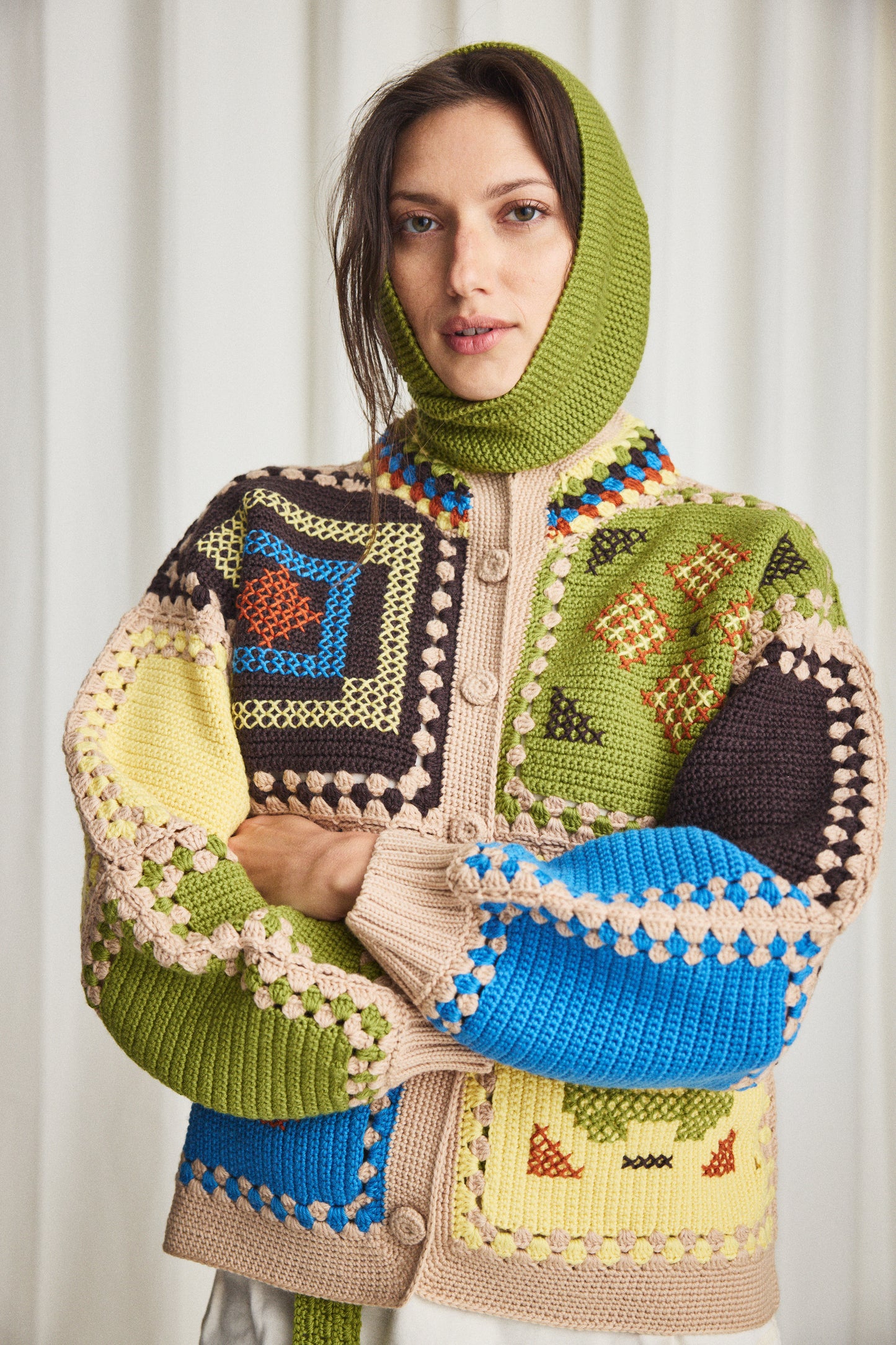 Cross Stitch Crochet Jacket