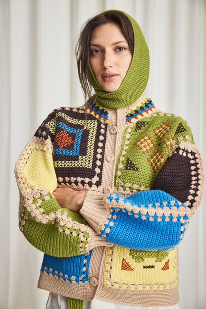 Cross Stitch Crochet Jacket