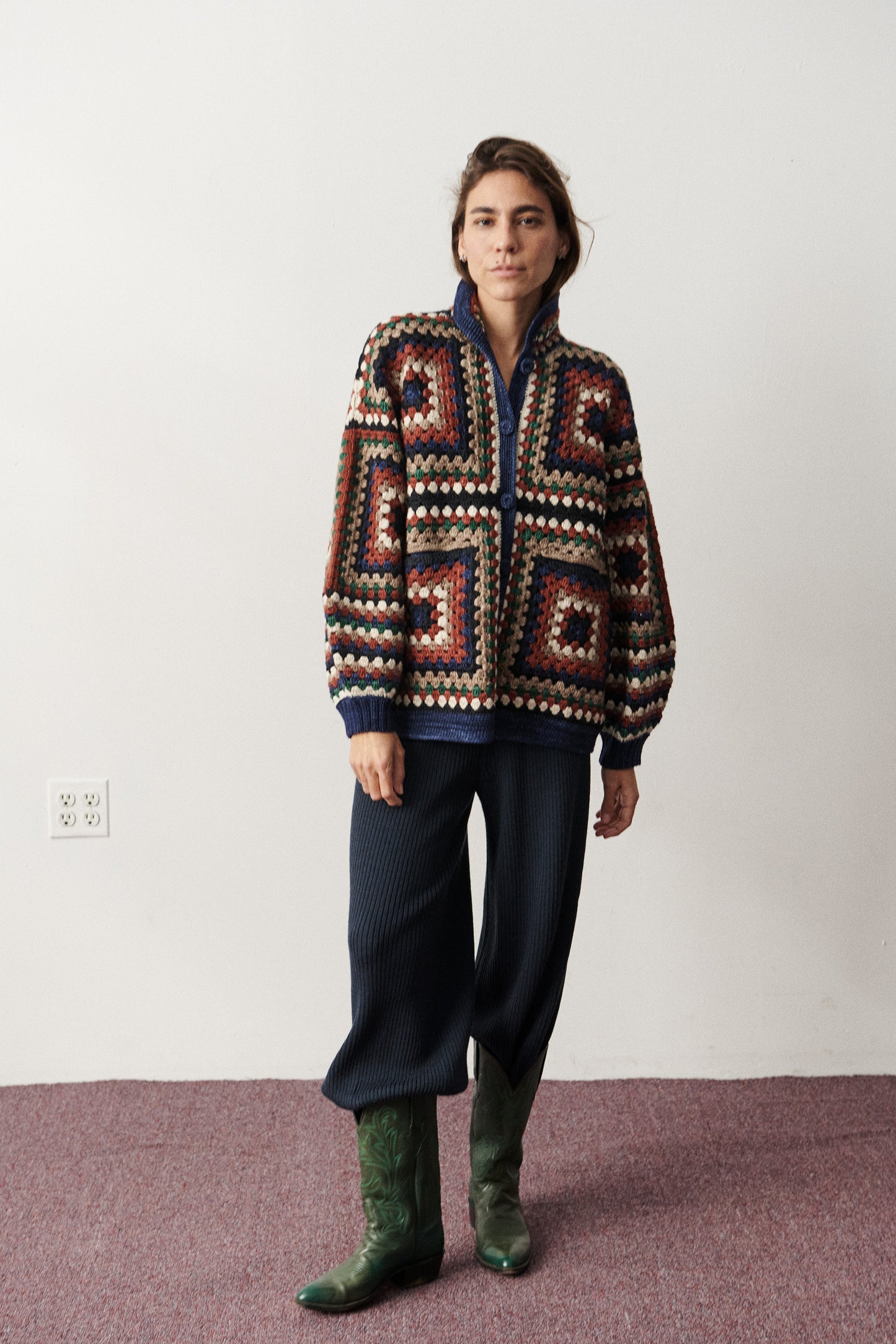 Crochet Big Square Jacket