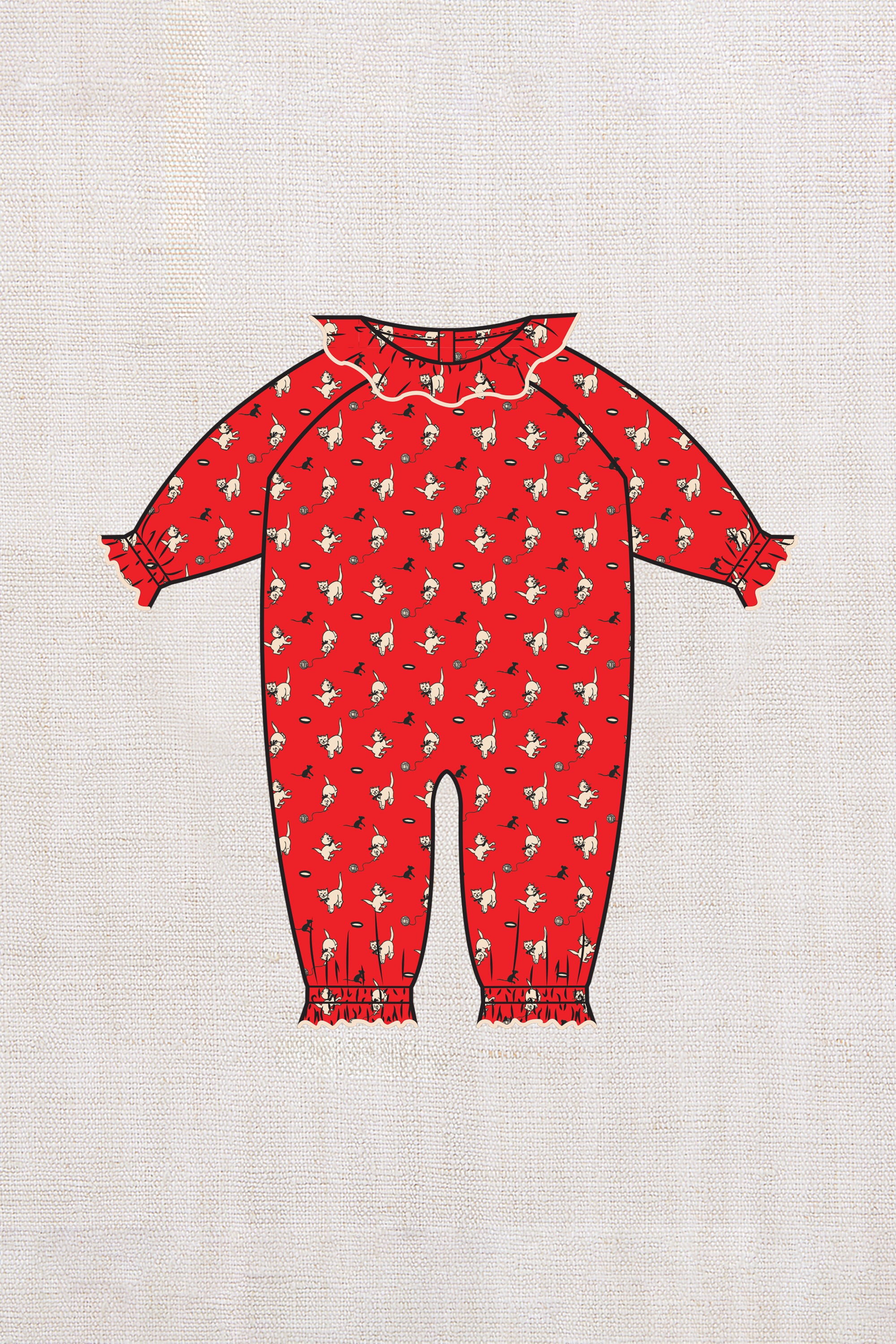 Baby Pierrot Onesie – Misha & Puff