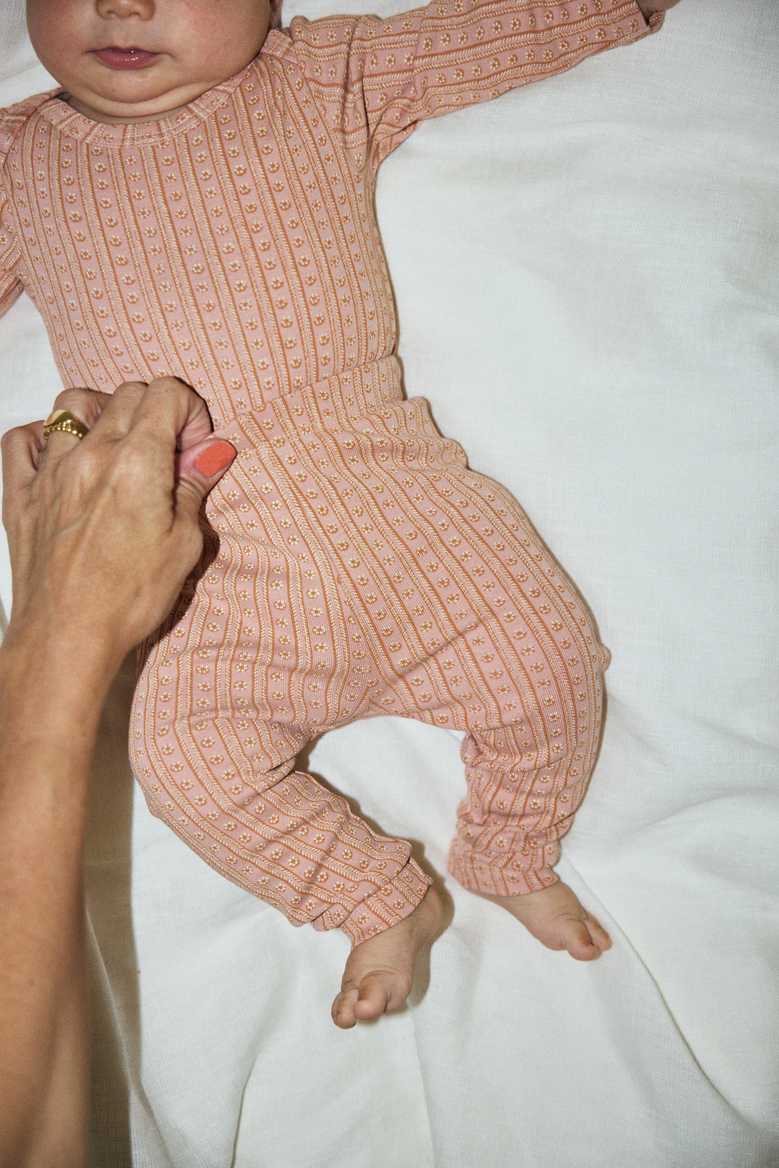 misha&puff／Baby Layette Pima Lap Onesie Misha & Puff Paloma Onesie BB116002-665 - Sugarcup Trading