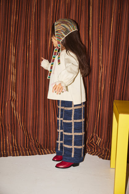 Ladder Square Wide Leg Pant
