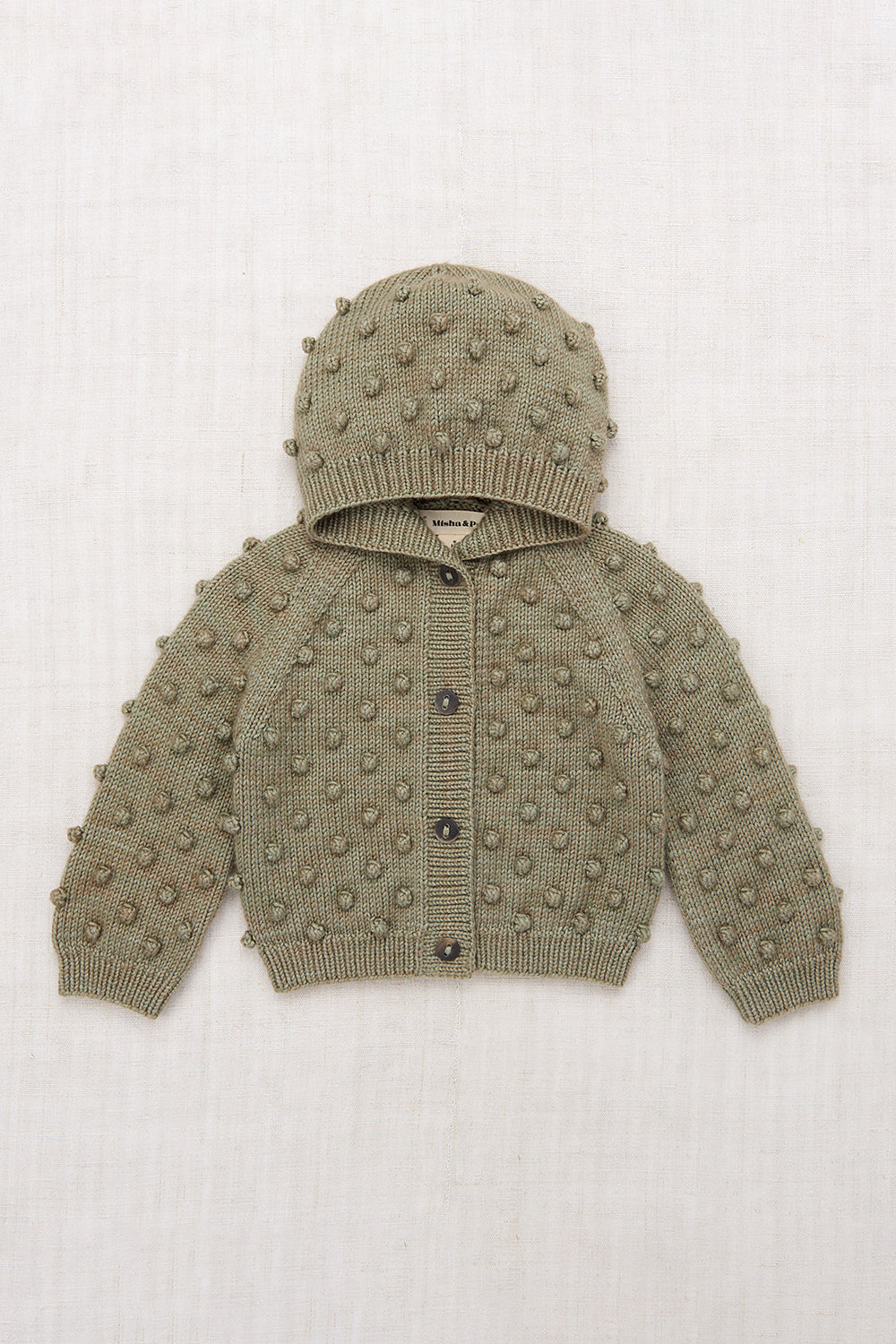 Baby Hooded Popcorn Cardigan