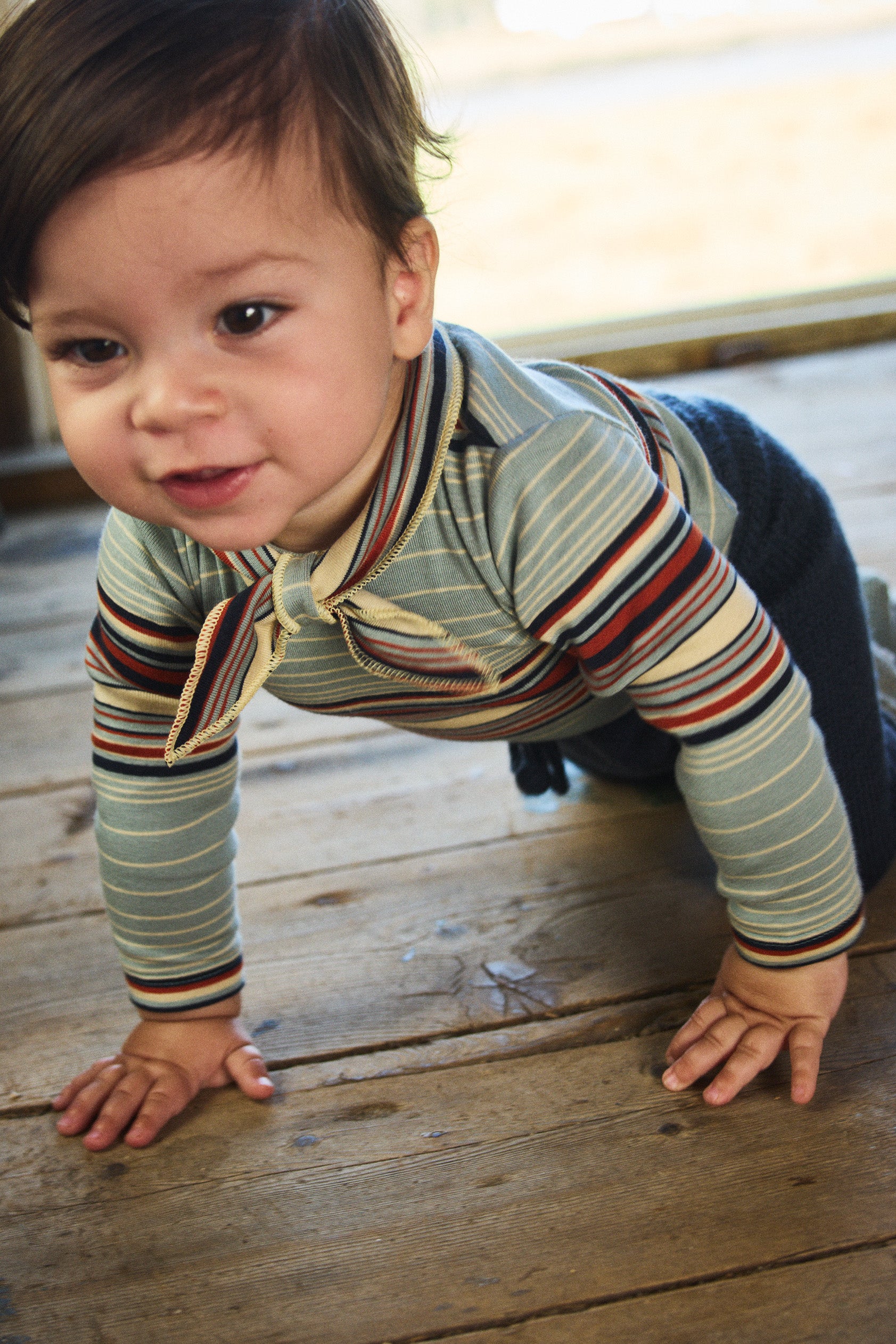 Baby Long Sleeve Scout Onesie – Misha & Puff