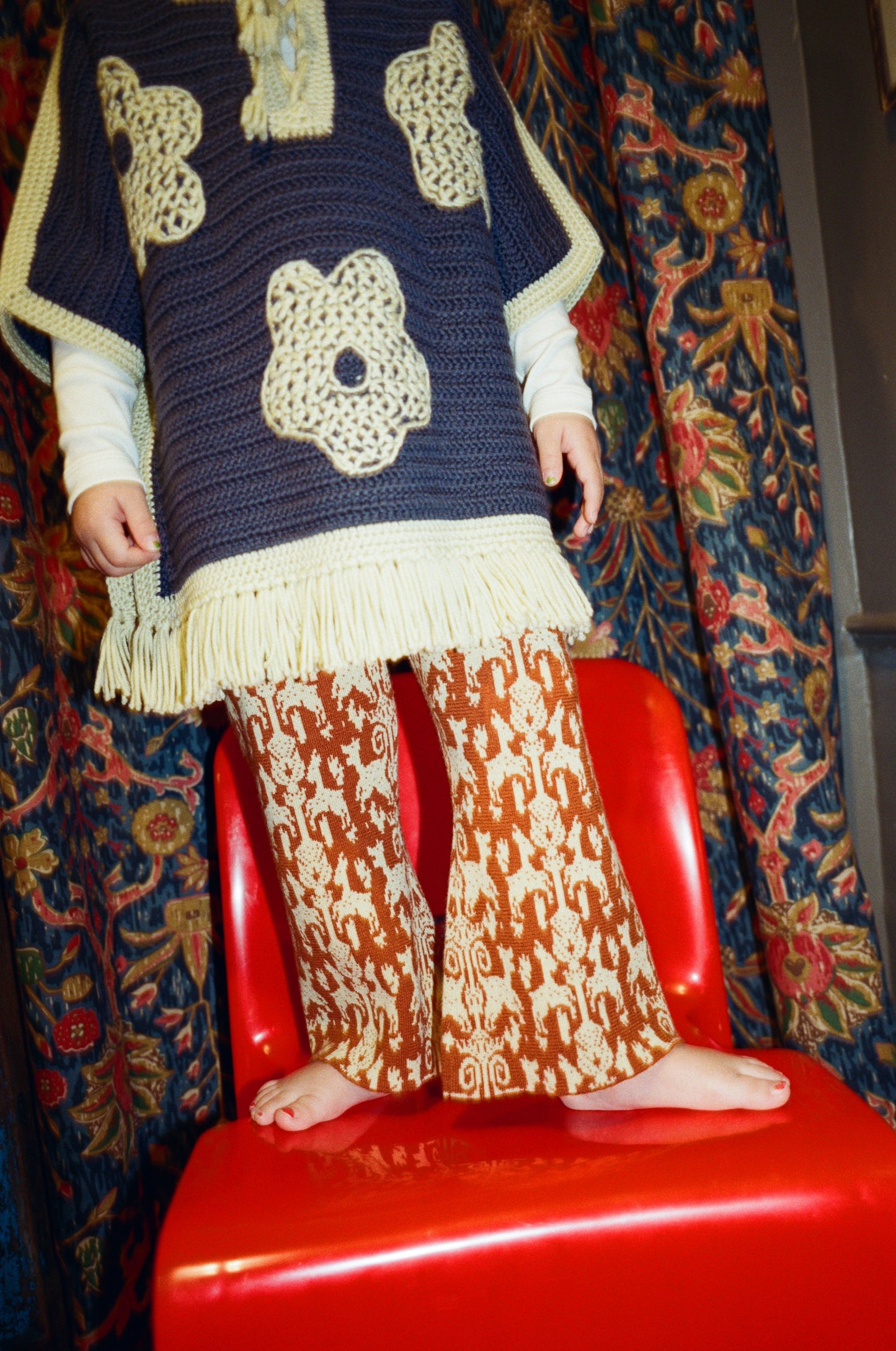 Blomma Crochet Fringe Poncho