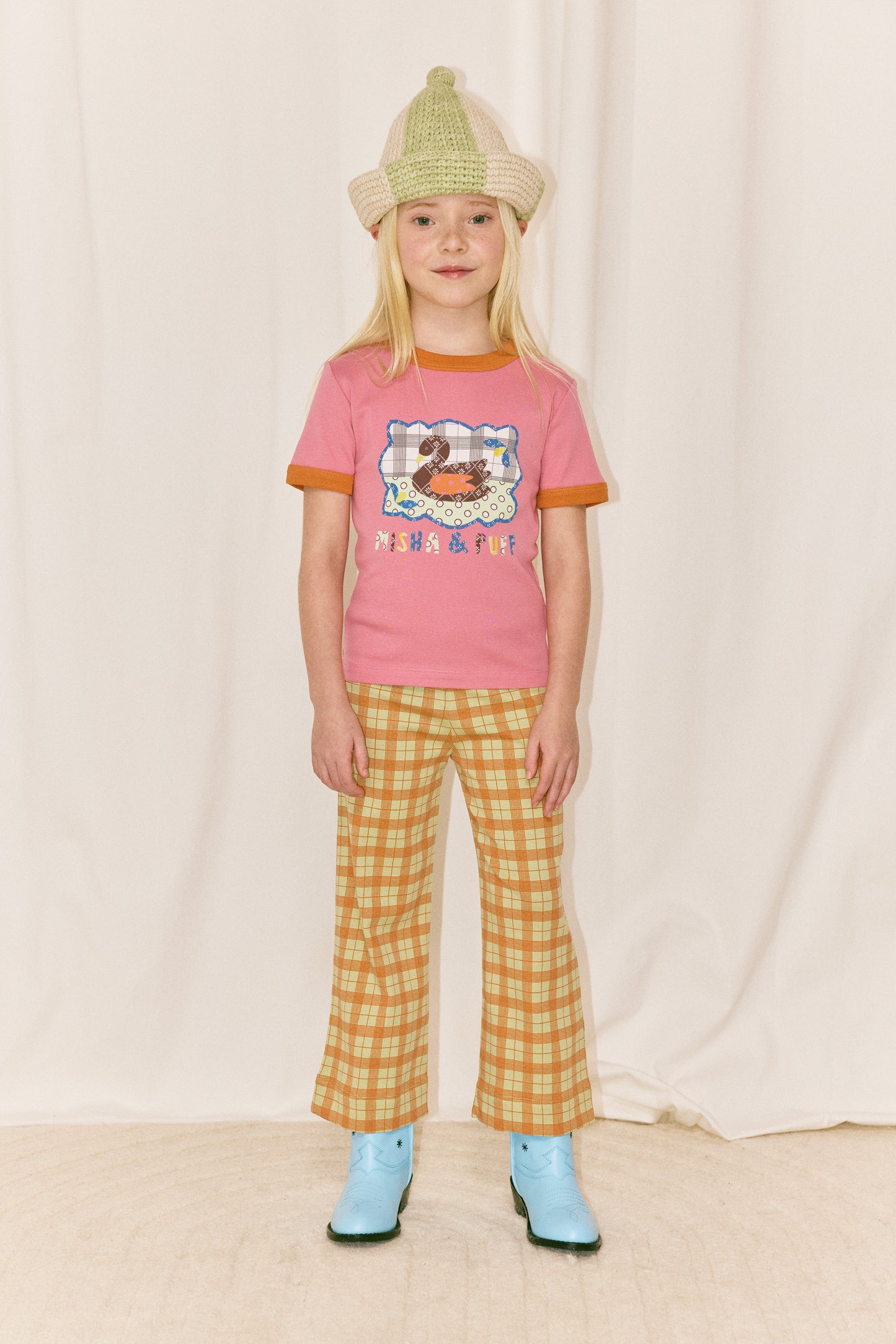 Swan Collage Ringer Tee