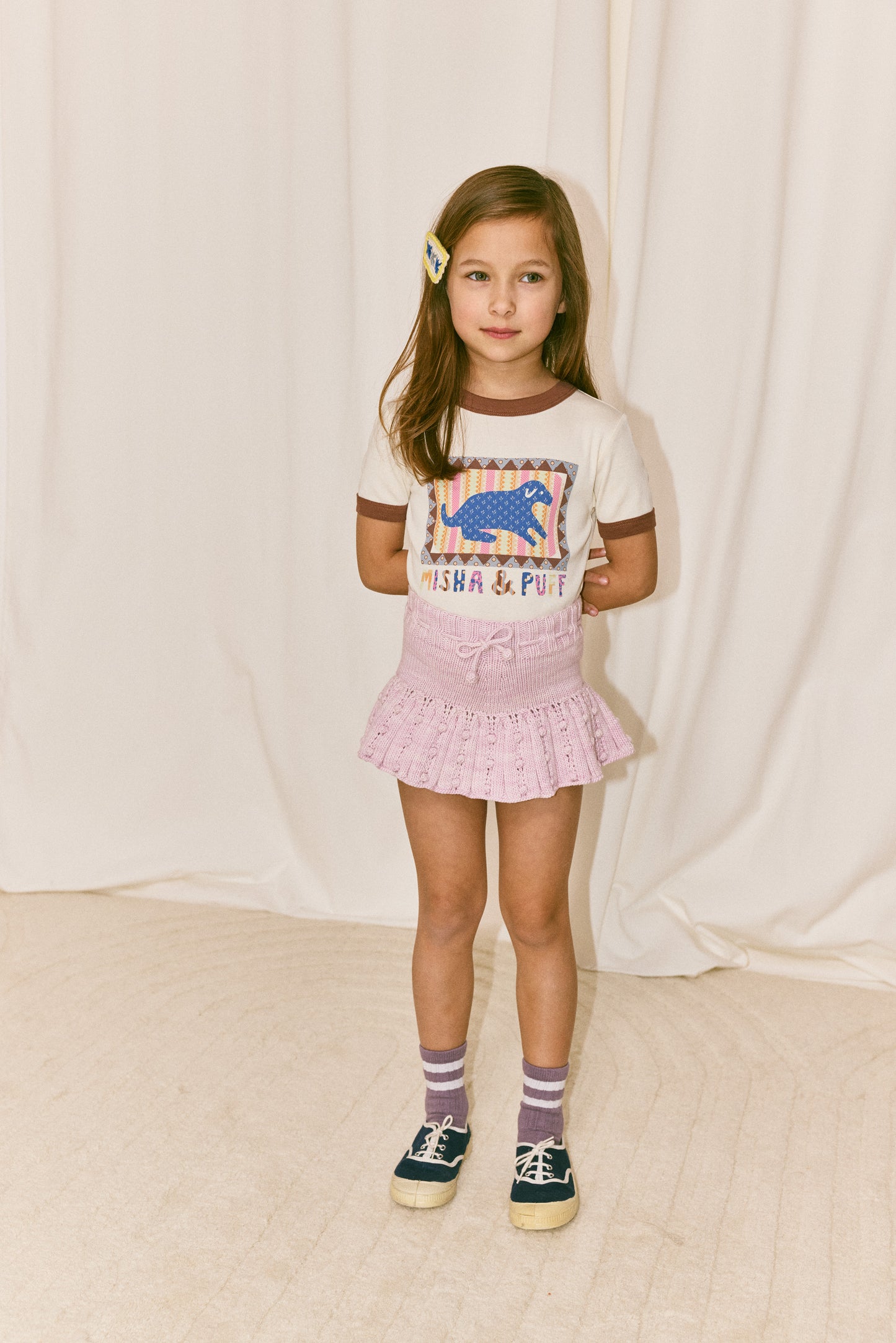 Eyelet Popcorn Skating Skirt