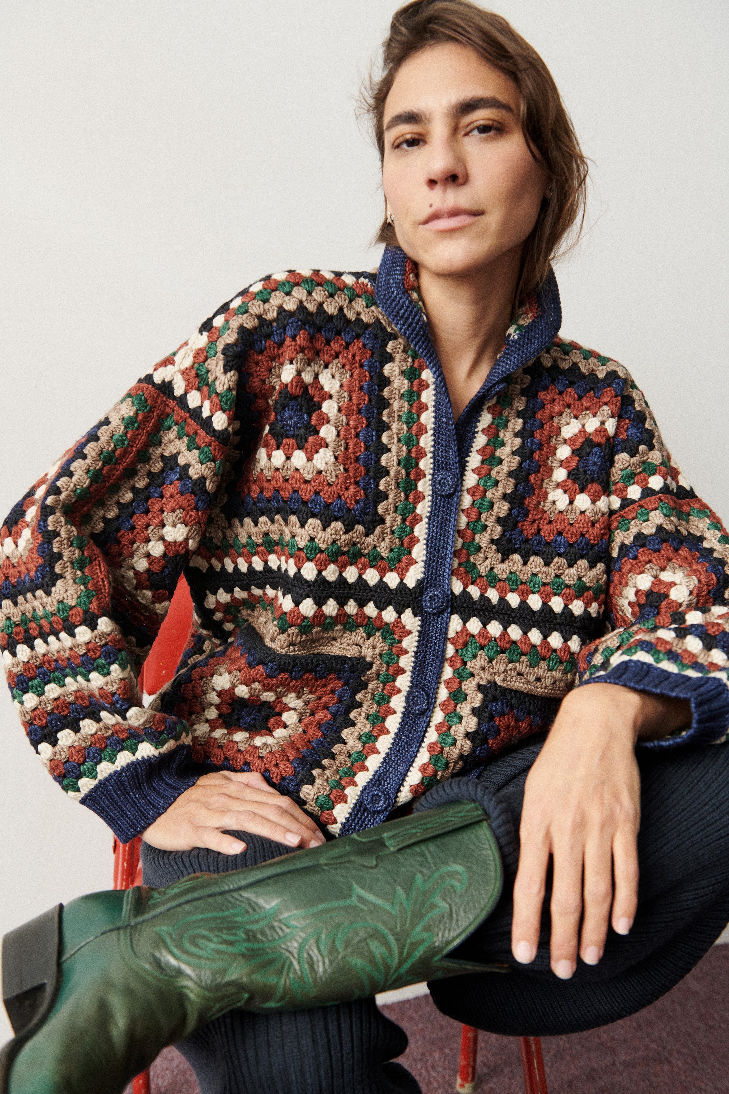 Crochet Big Square Jacket – Misha & Puff