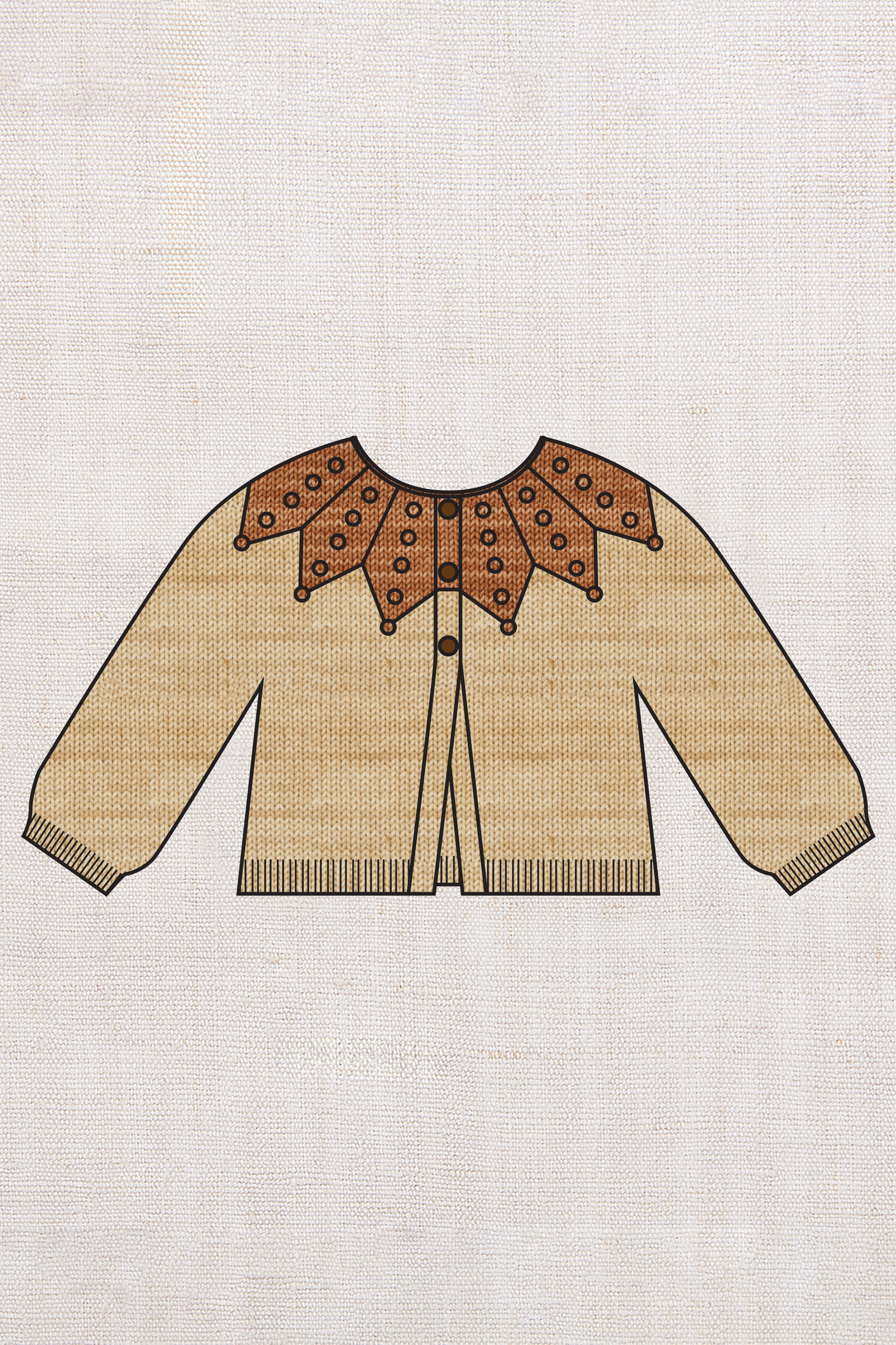 Placed Popcorn Cardigan