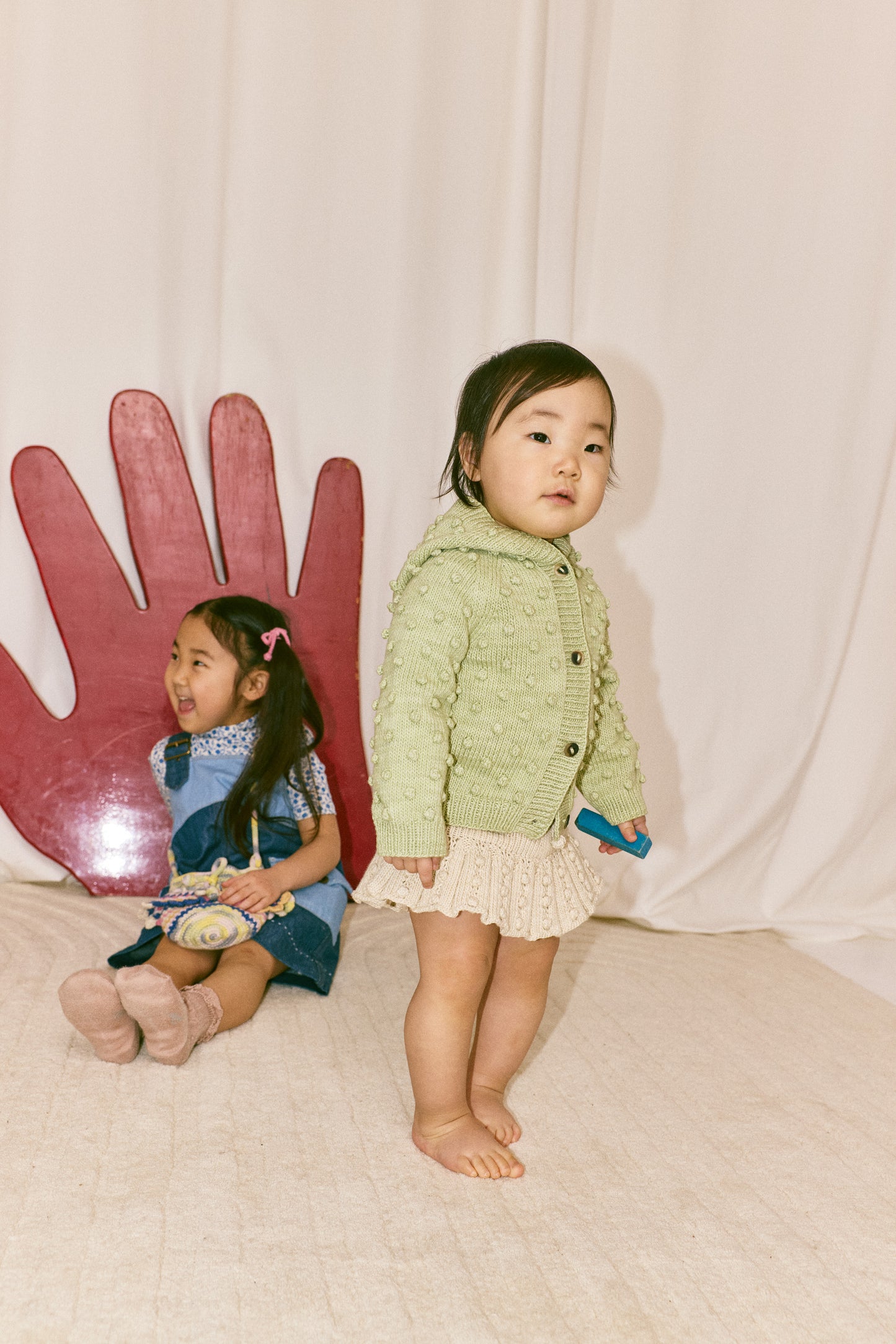 Baby Hooded Popcorn Cardigan