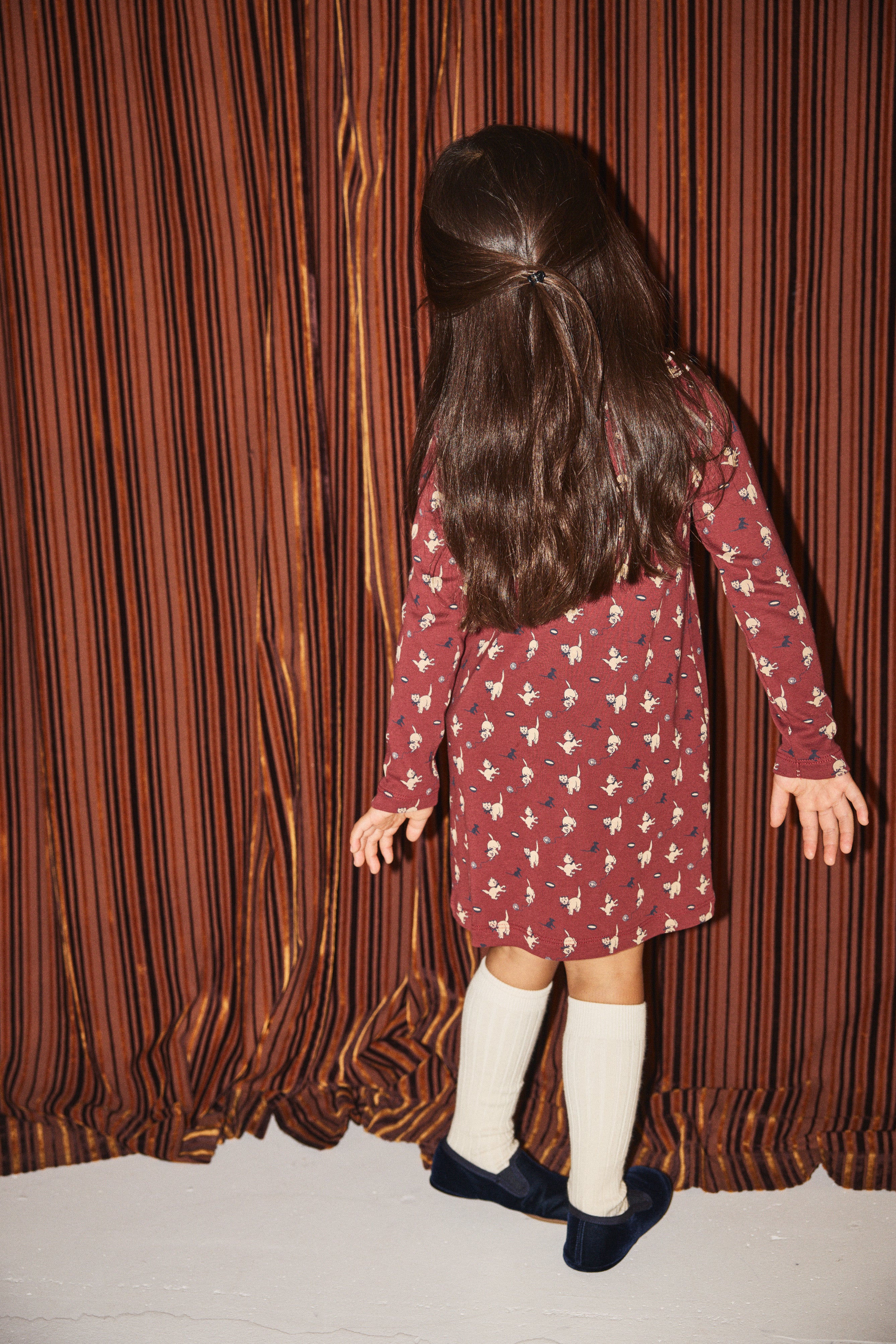 ワンピース Misha and Puff Madder Root Cat & Mouse Sweetheart Dress – Misha & Puff