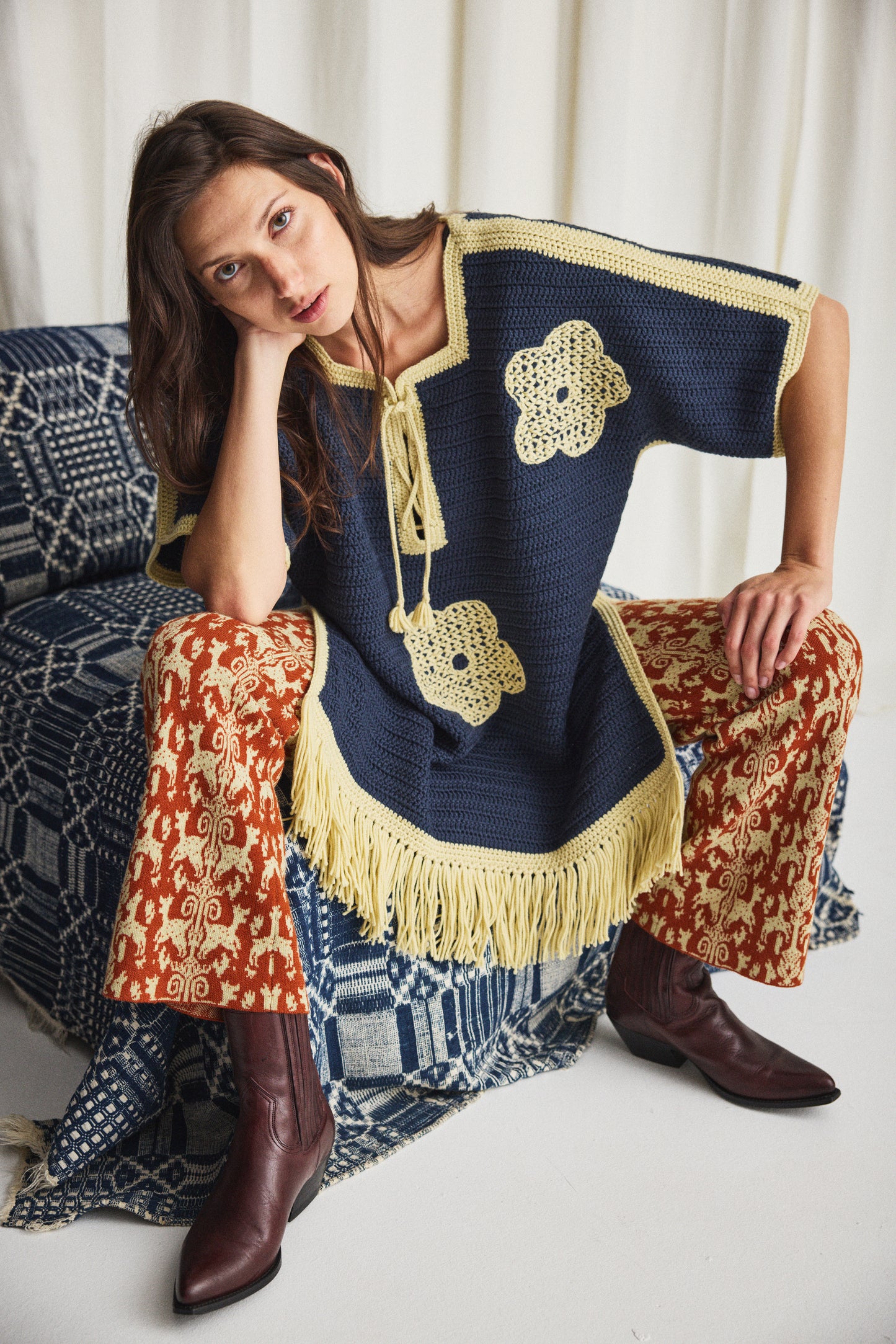 Blomma Crochet Fringe Tunic