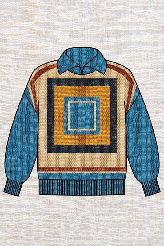 Adult Log Cabin Sweater