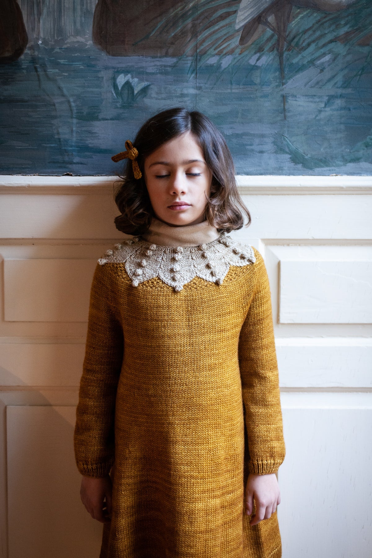 Placed Popcorn Dress