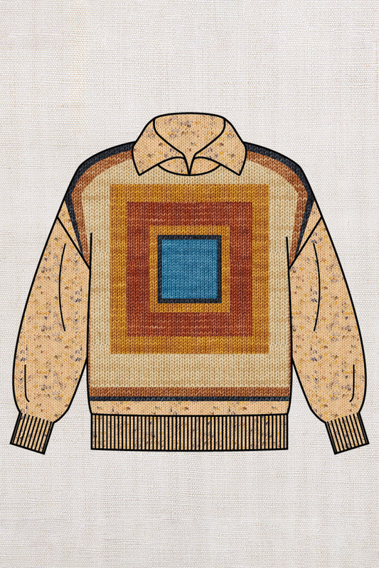 Adult Log Cabin Sweater