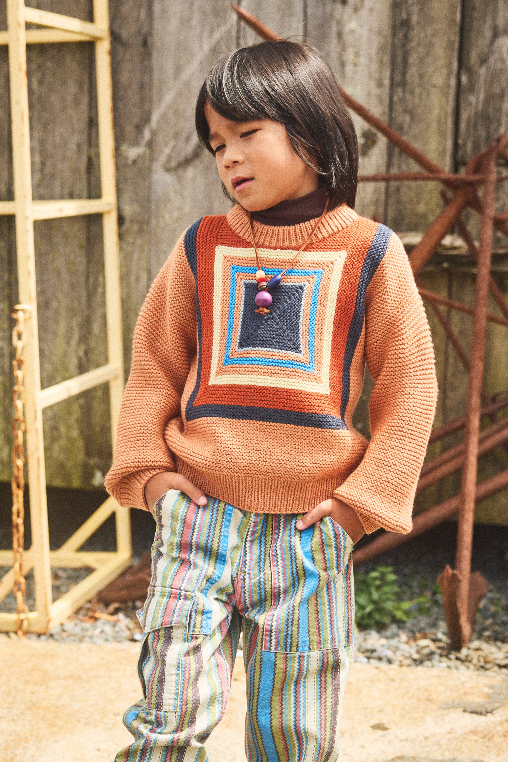 Log Cabin Crewneck Sweater – Misha & Puff