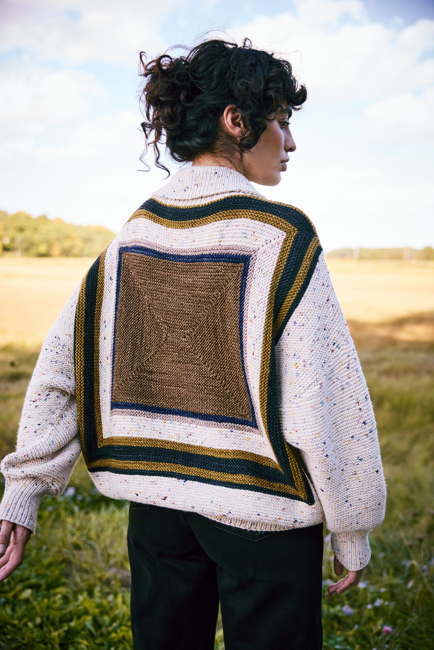 Adult Log Cabin Sweater