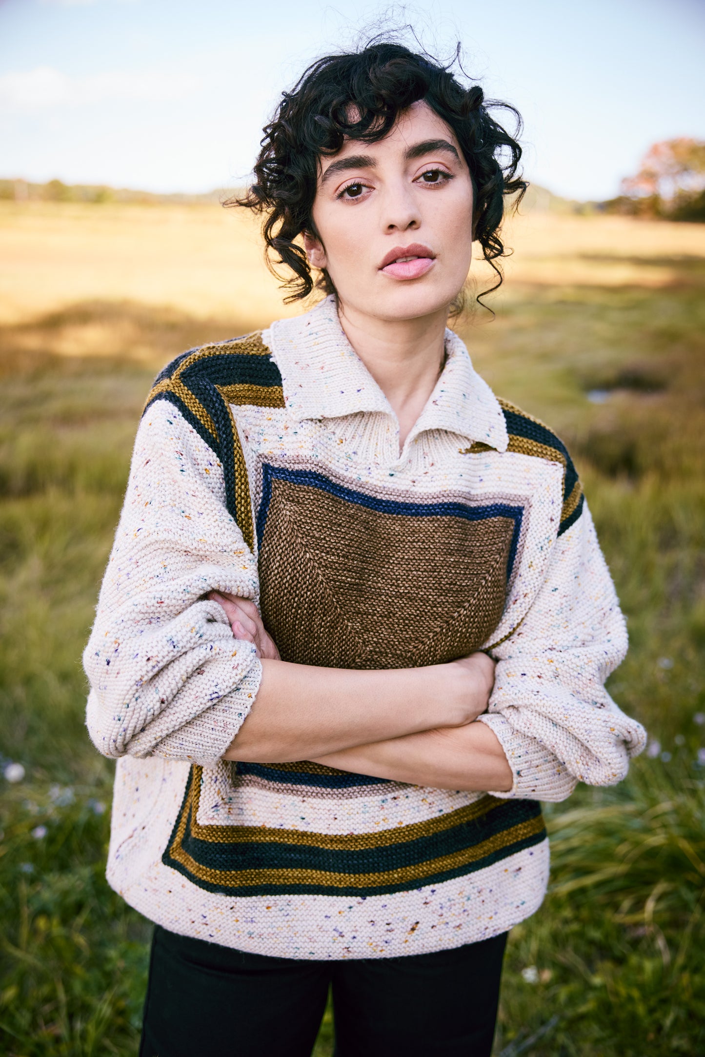 Adult Log Cabin Sweater