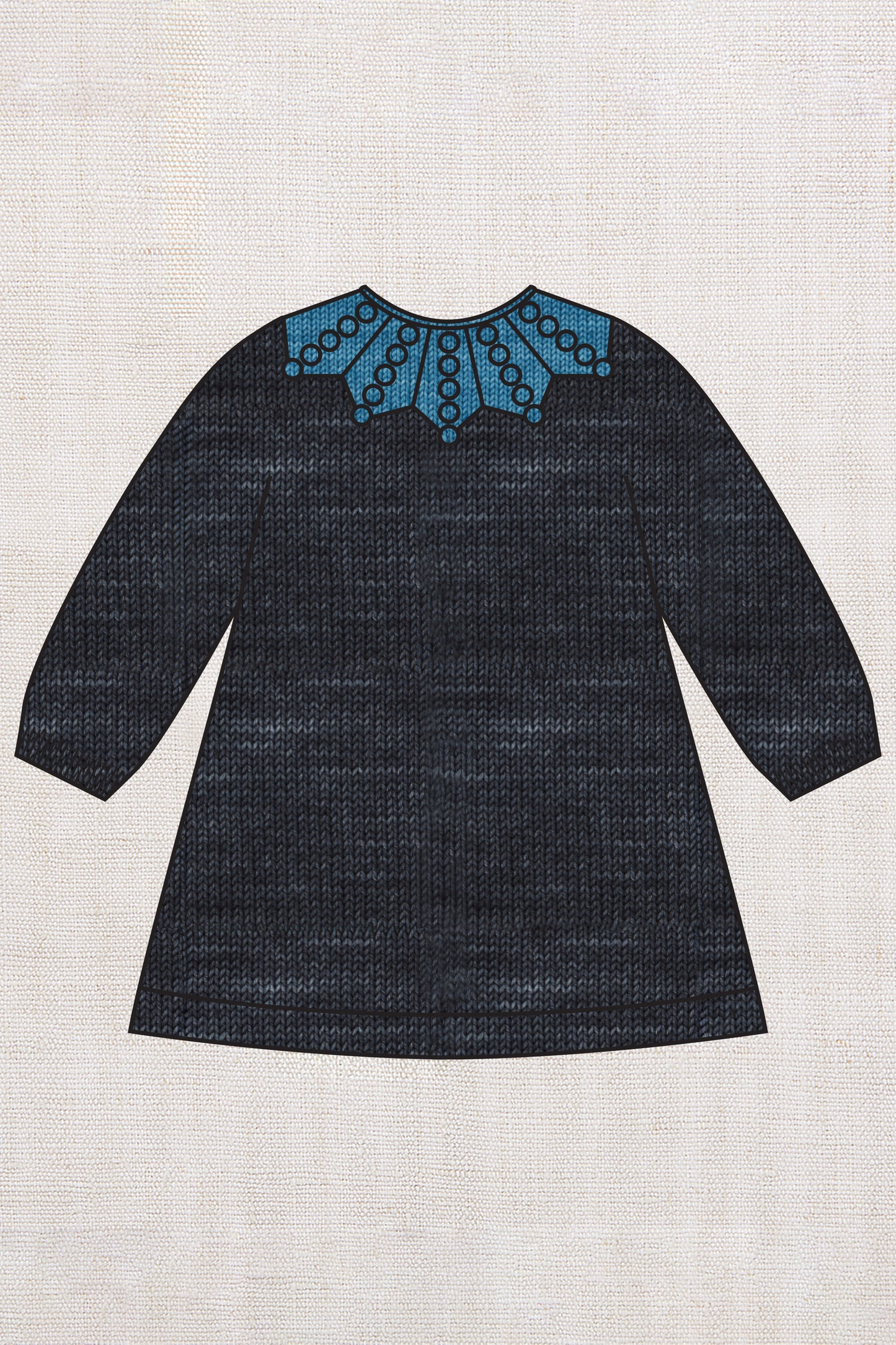 Placed Popcorn Dress