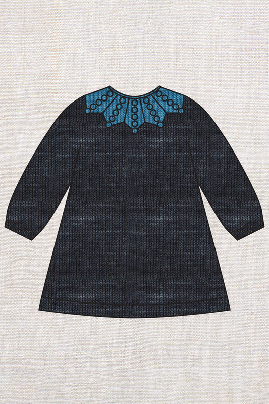 Placed Popcorn Dress