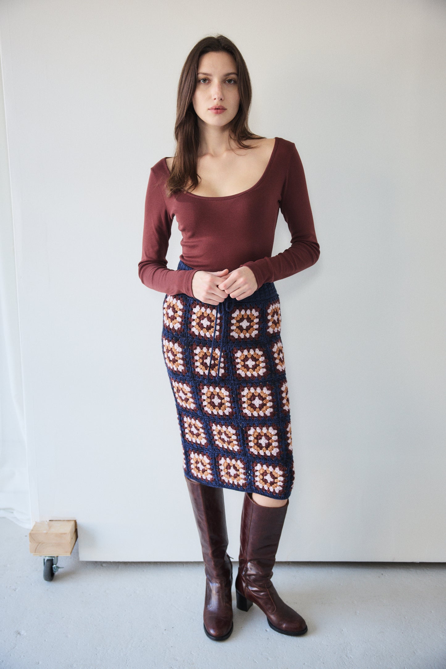 Adult Patchwork Crochet Skirt