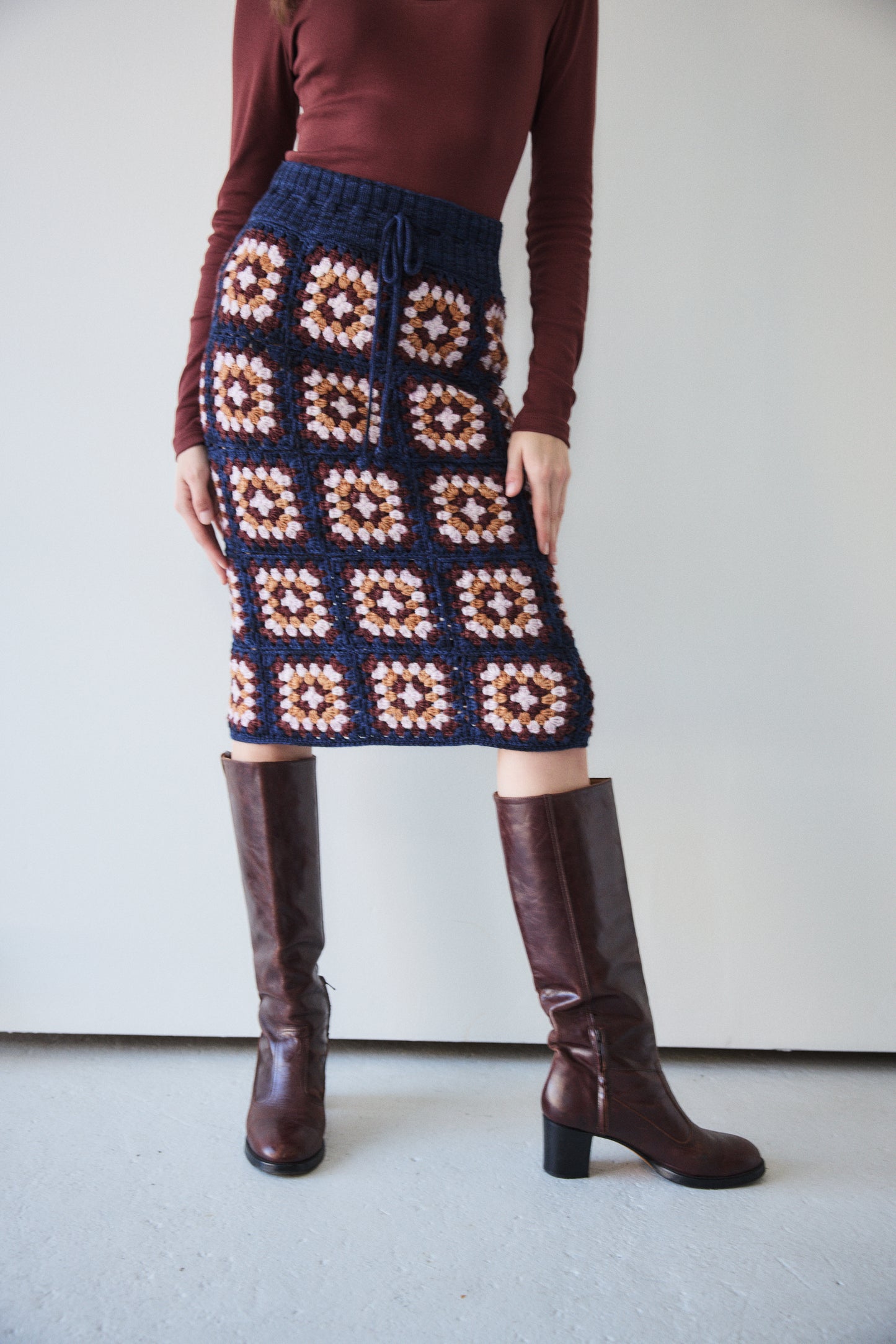 Adult Patchwork Crochet Skirt