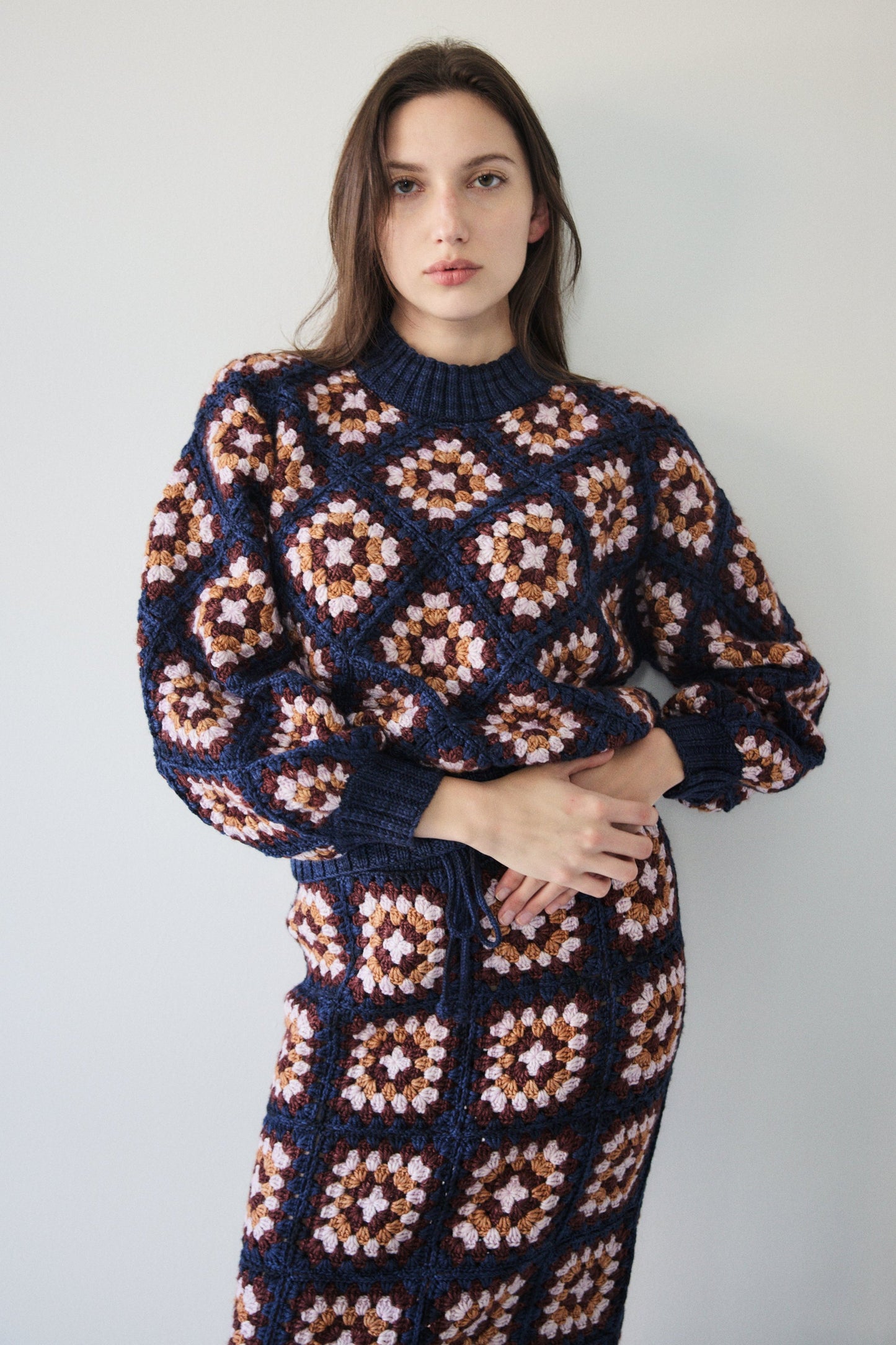 Adult Patchwork Crochet Sweater