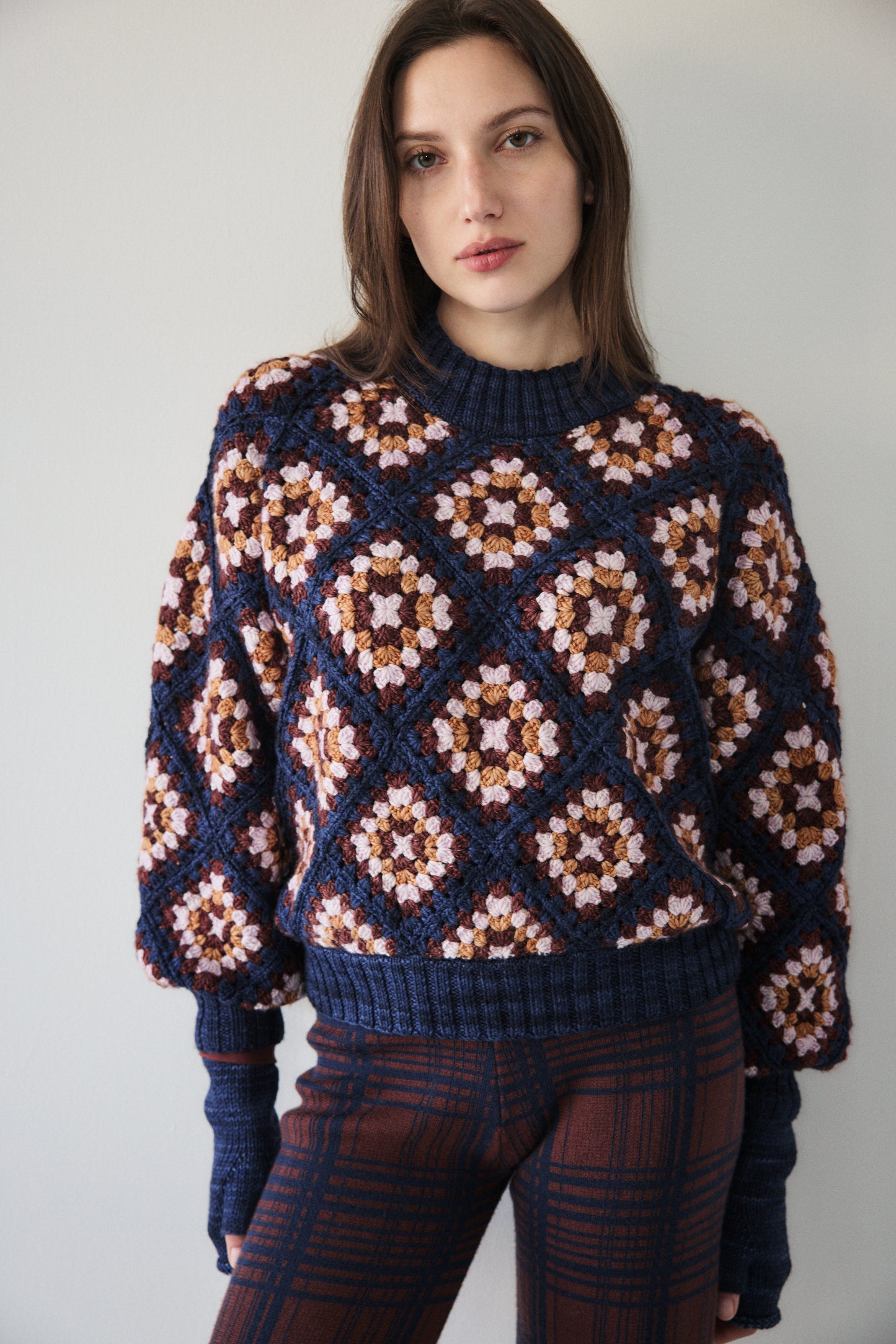 Adult Patchwork Crochet Sweater