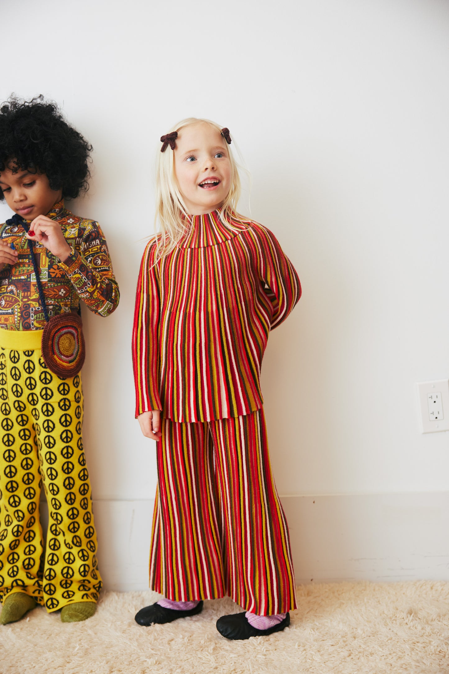 Candy Stripe Accordion Turtleneck