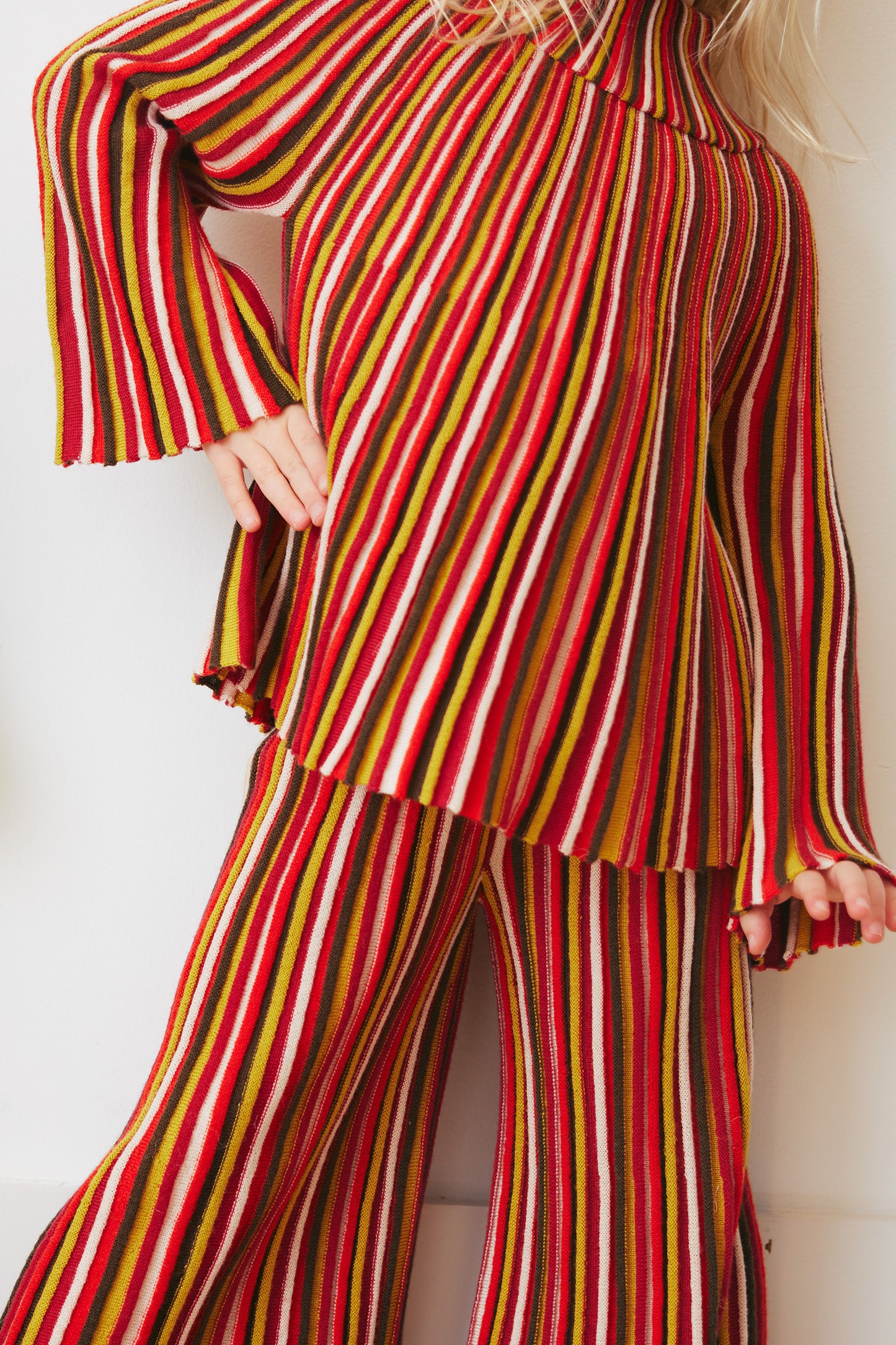 Candy Stripe Accordion Turtleneck