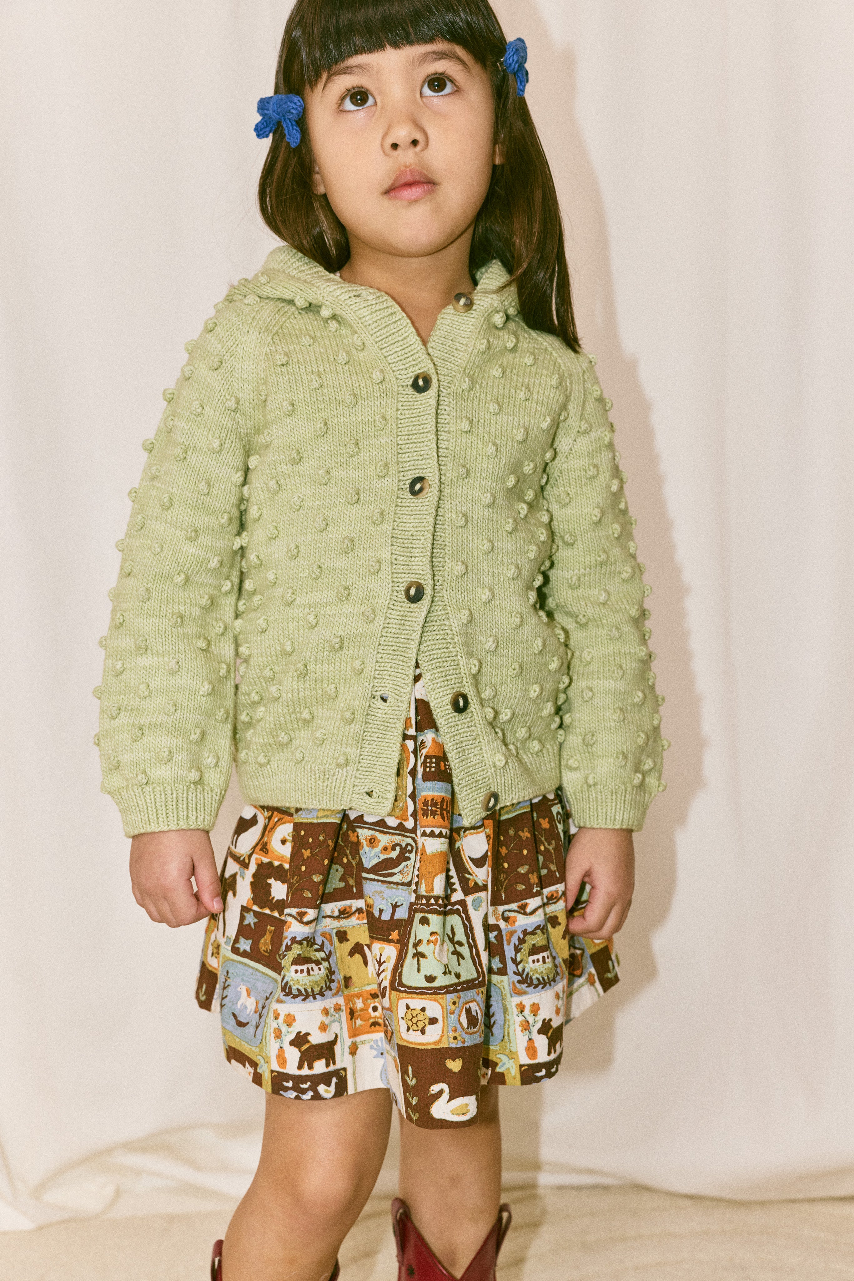 Hooded Popcorn Cardigan – Misha & Puff