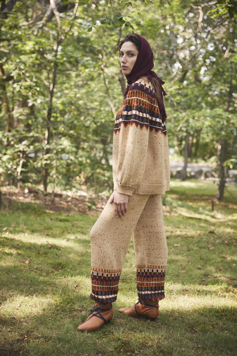 Adult Fair Isle Warm-Up Pant - Misha & Puff