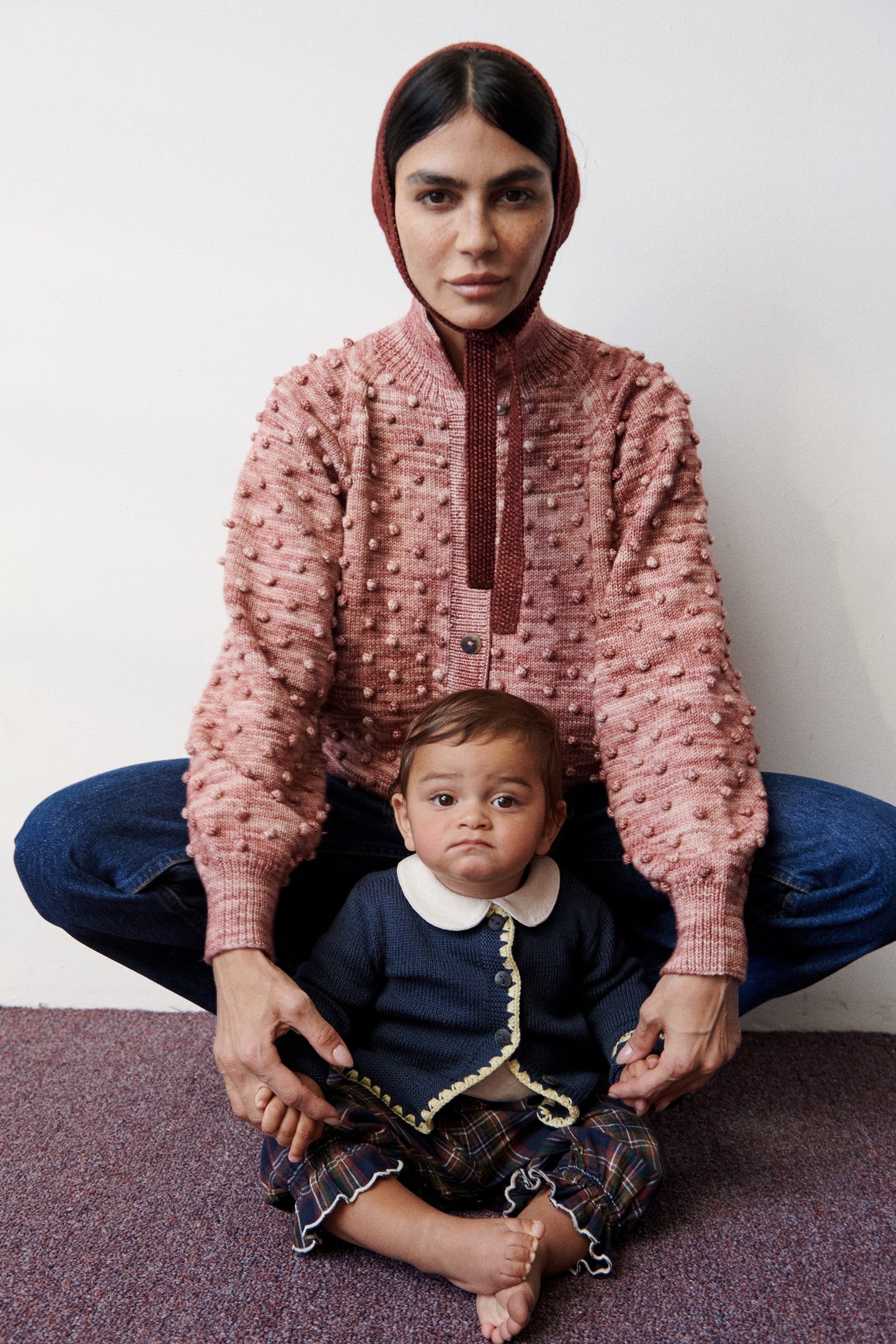 Popcorn Polo Cardigan