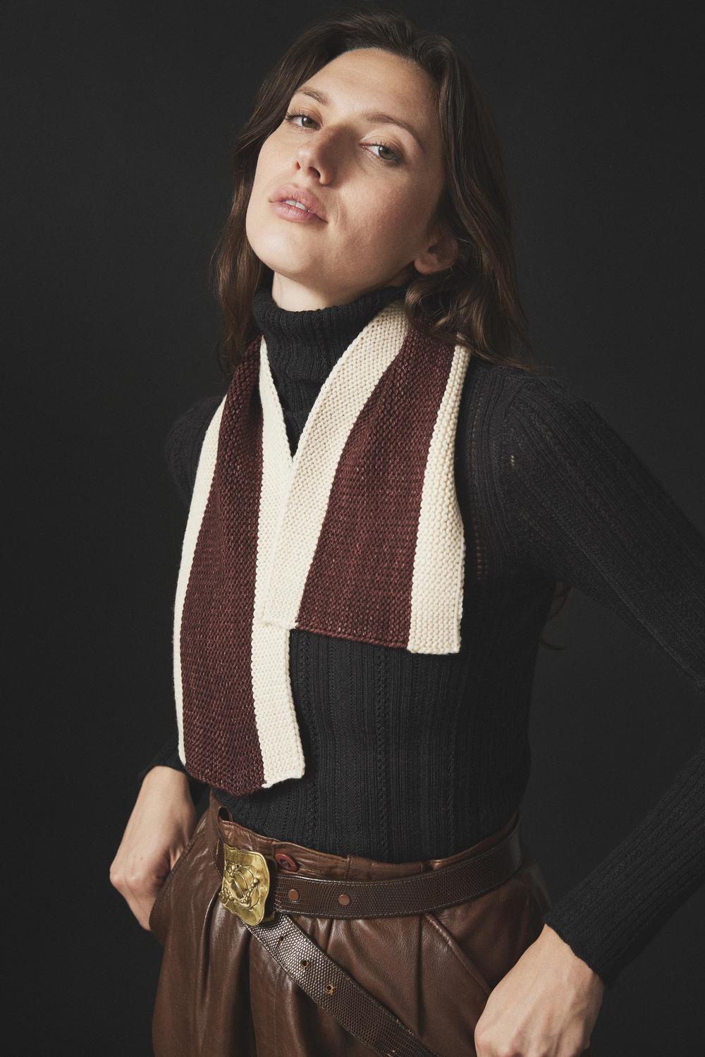 Adult Garter Stripe Scarf - Misha & Puff