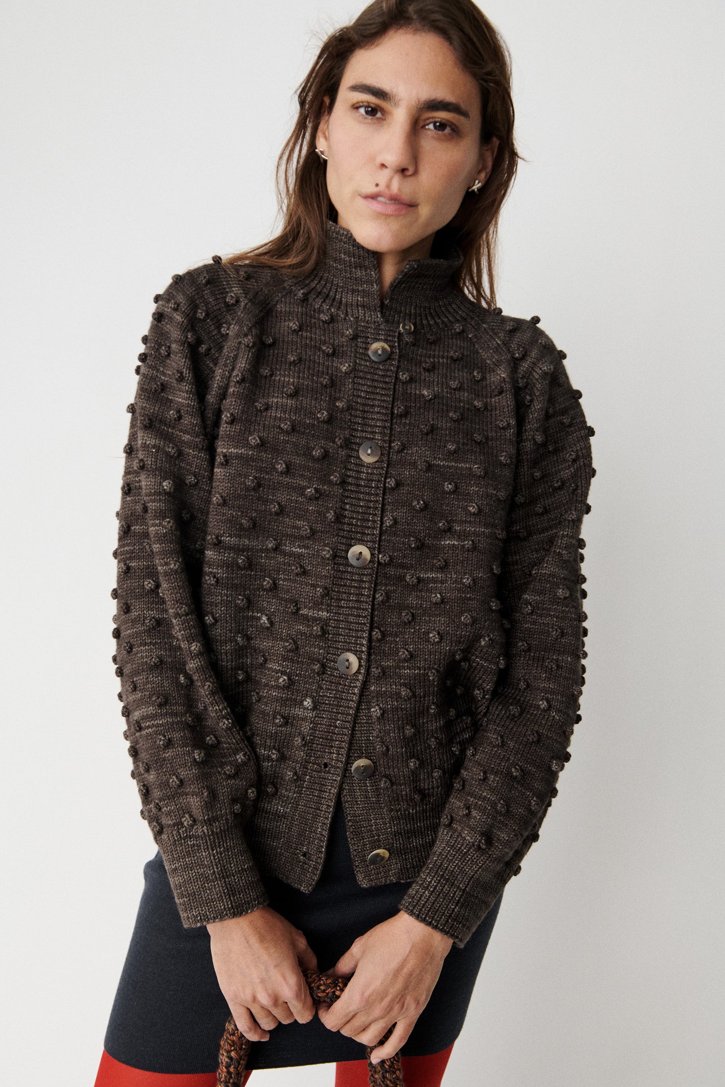 Popcorn Polo Cardigan